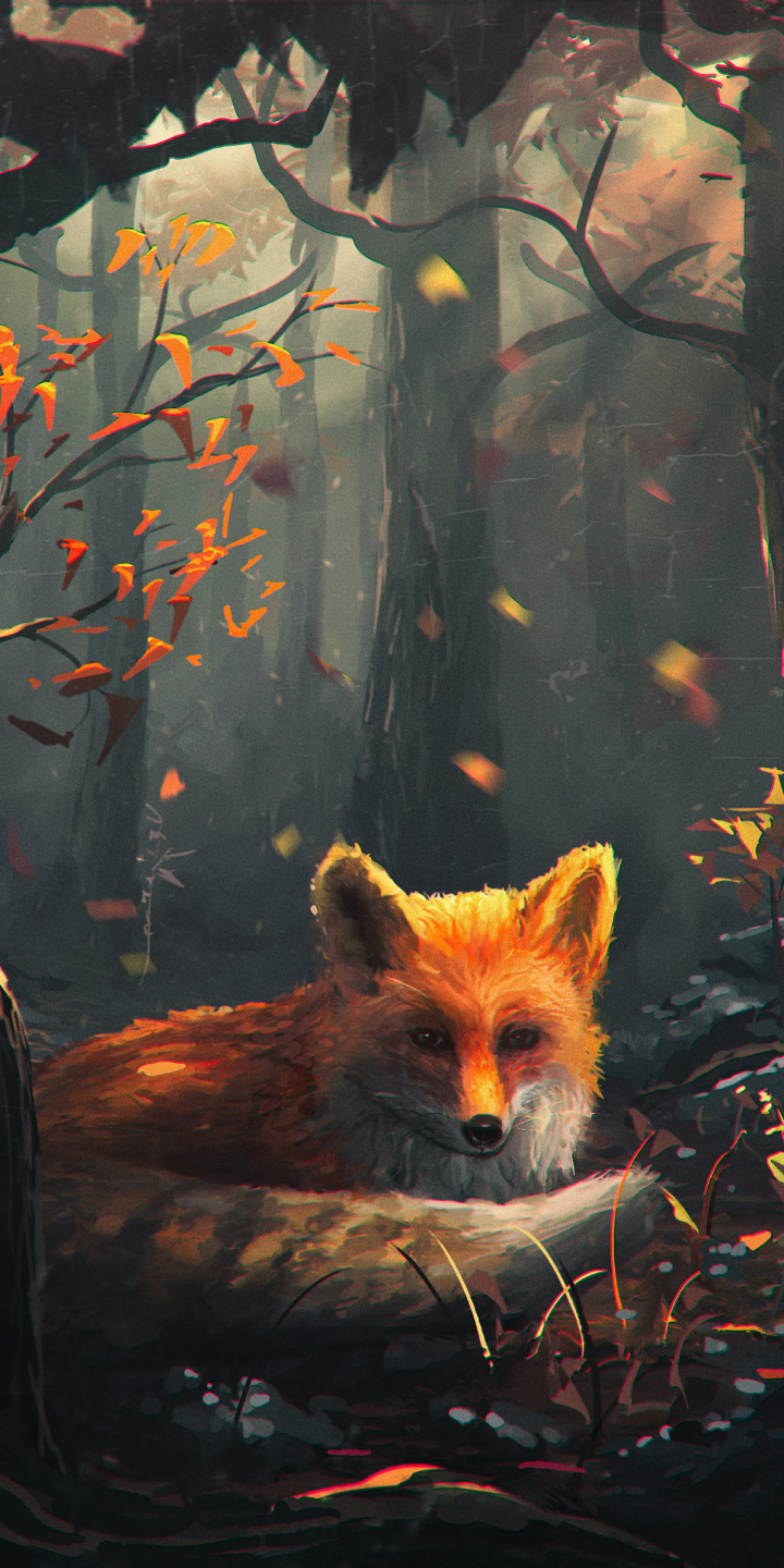 Download mobile wallpaper Fox, Animal for free.