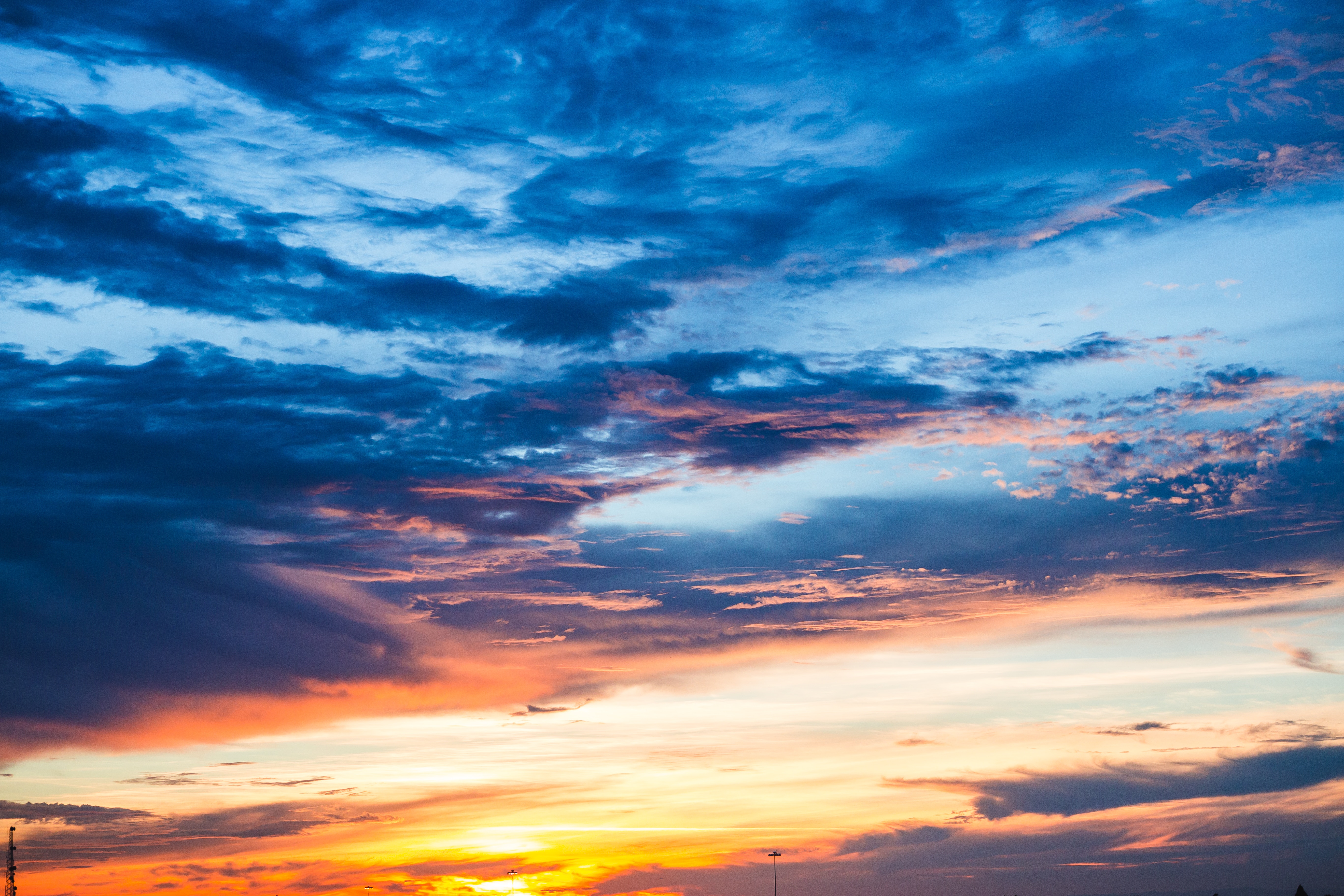 Download mobile wallpaper Sky, Clouds, Sunset, Nature for free.