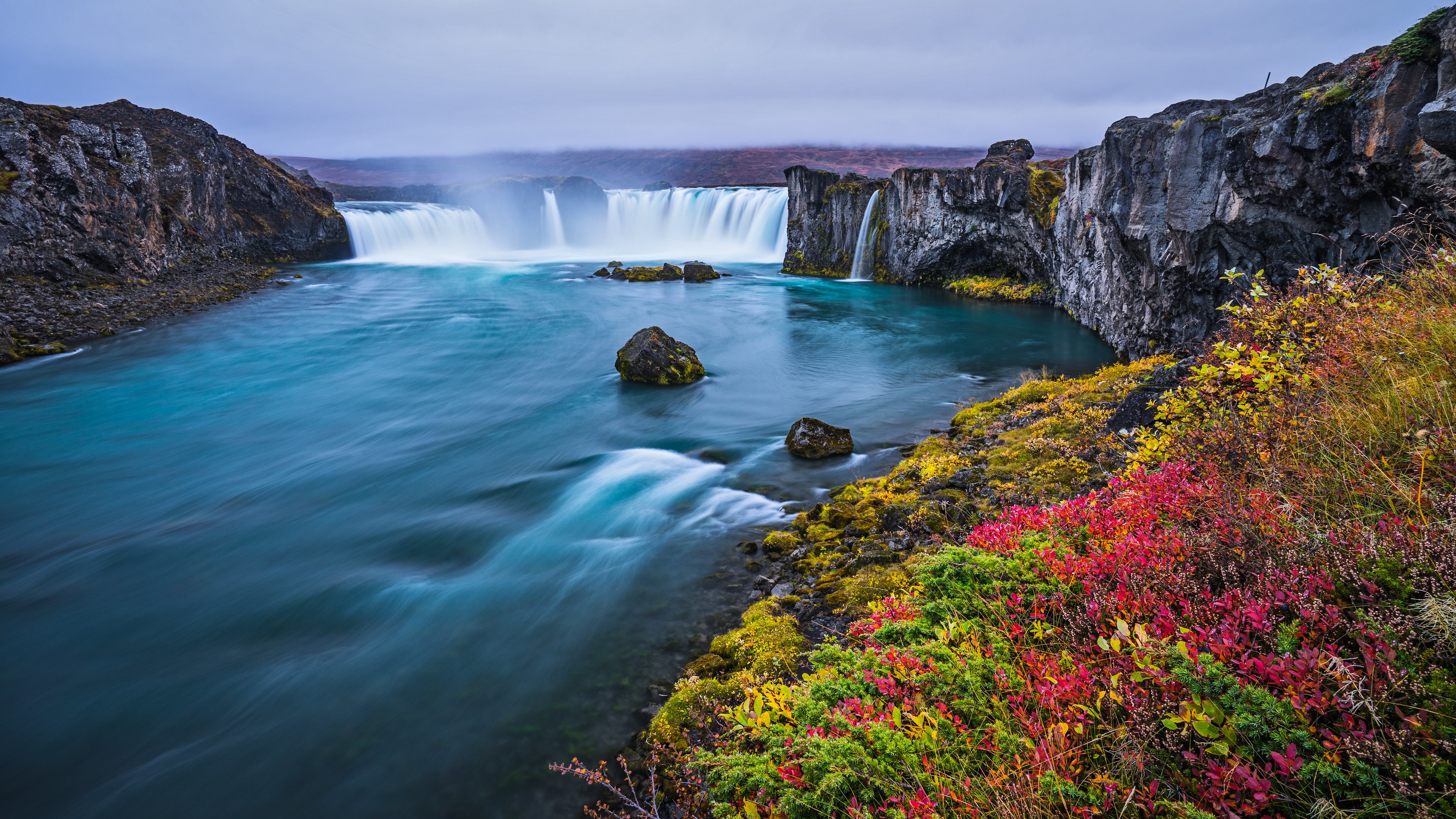 487694 скачать картинку земля/природа, годафосс, исландия, водопад, водопады - обои и заставки бесплатно