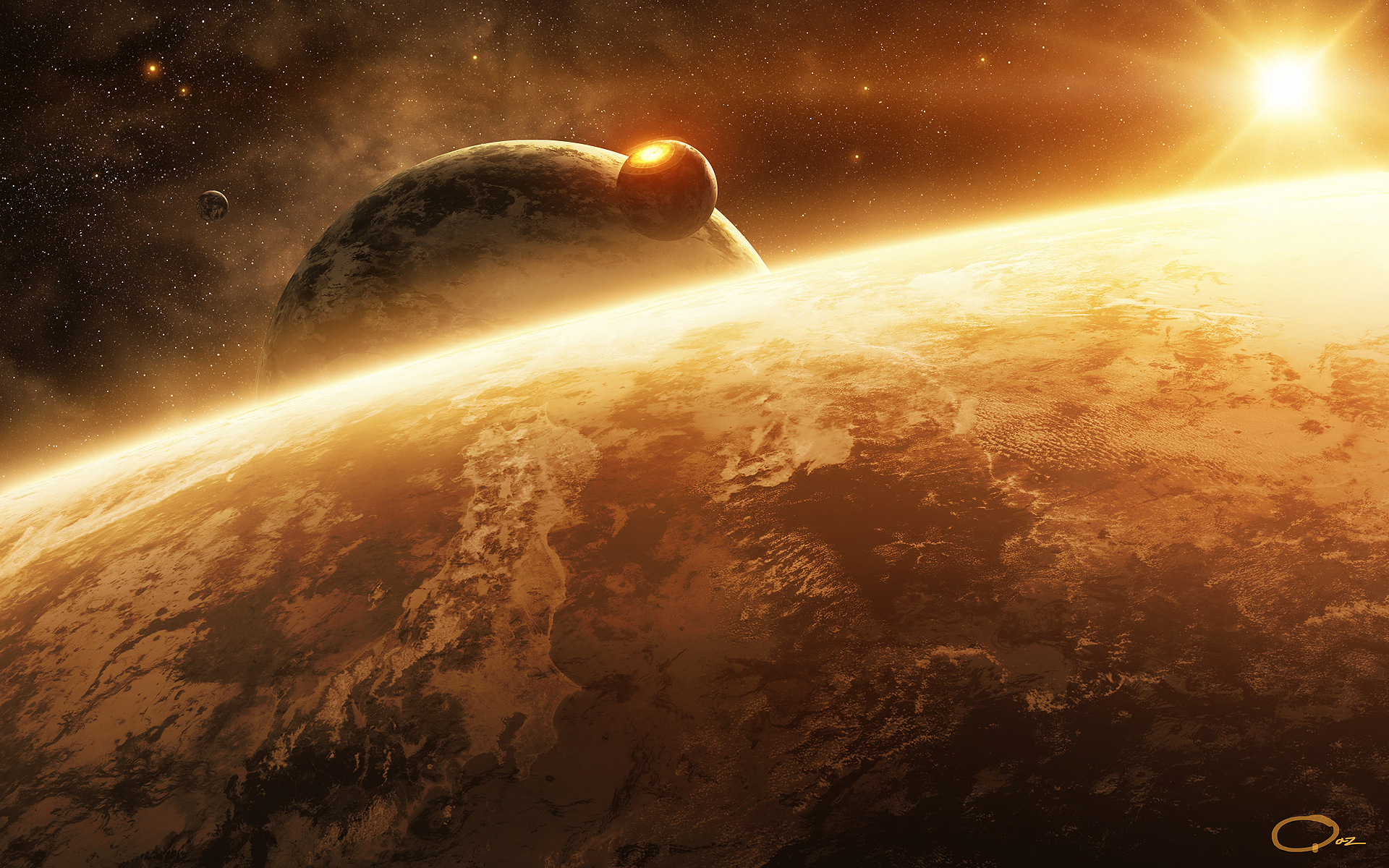 Free download wallpaper Planet, Sci Fi, Planetscape on your PC desktop