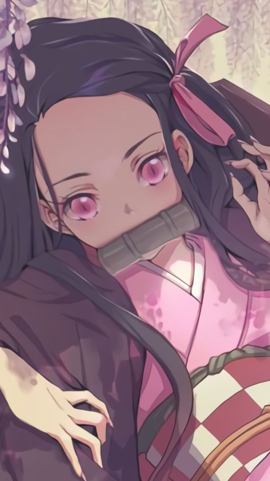 Handy-Wallpaper Animes, Nezuko Kamado, Demon Slayer kostenlos herunterladen.