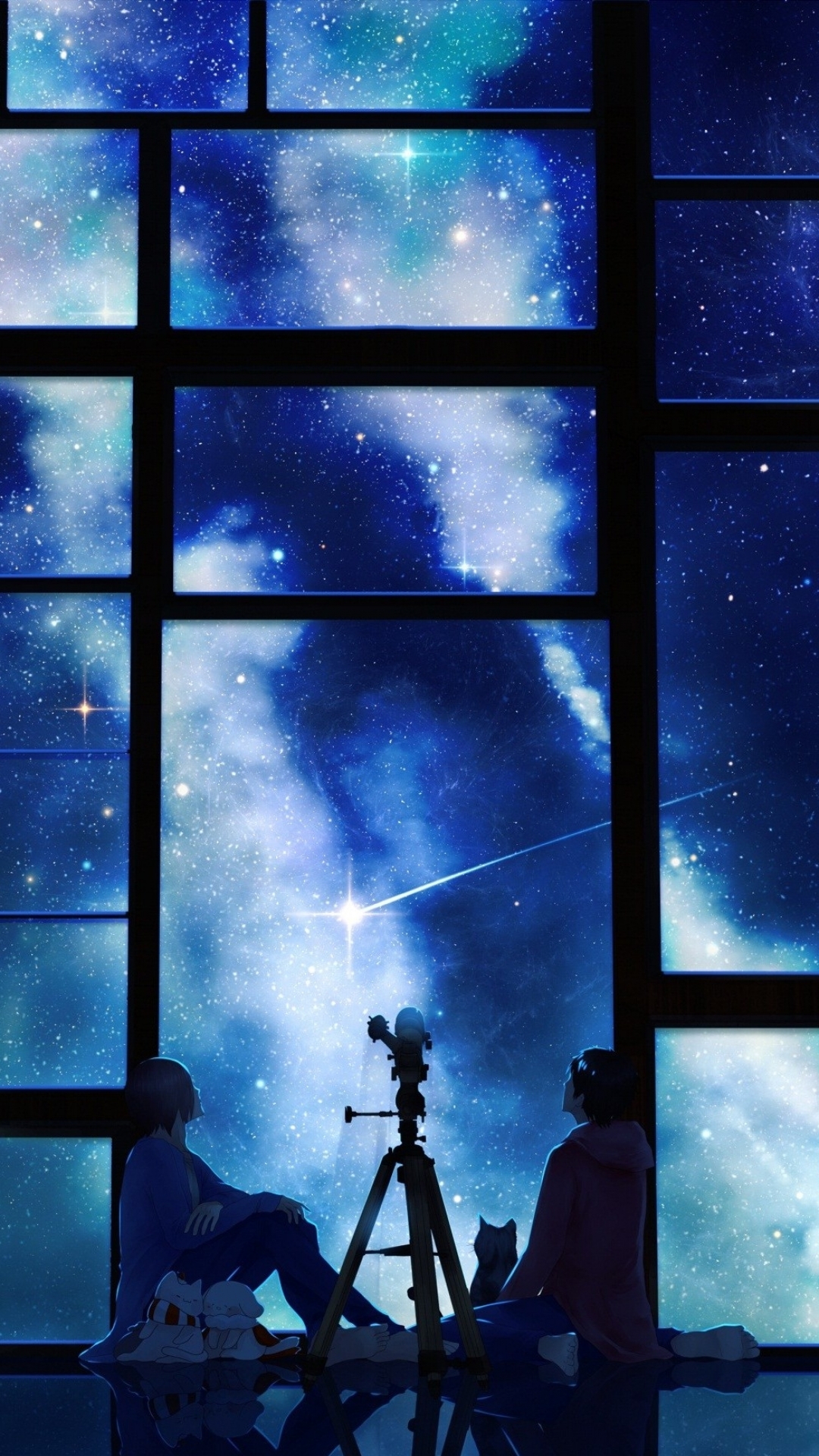 Download mobile wallpaper Anime, Stars, Night, Original for free.