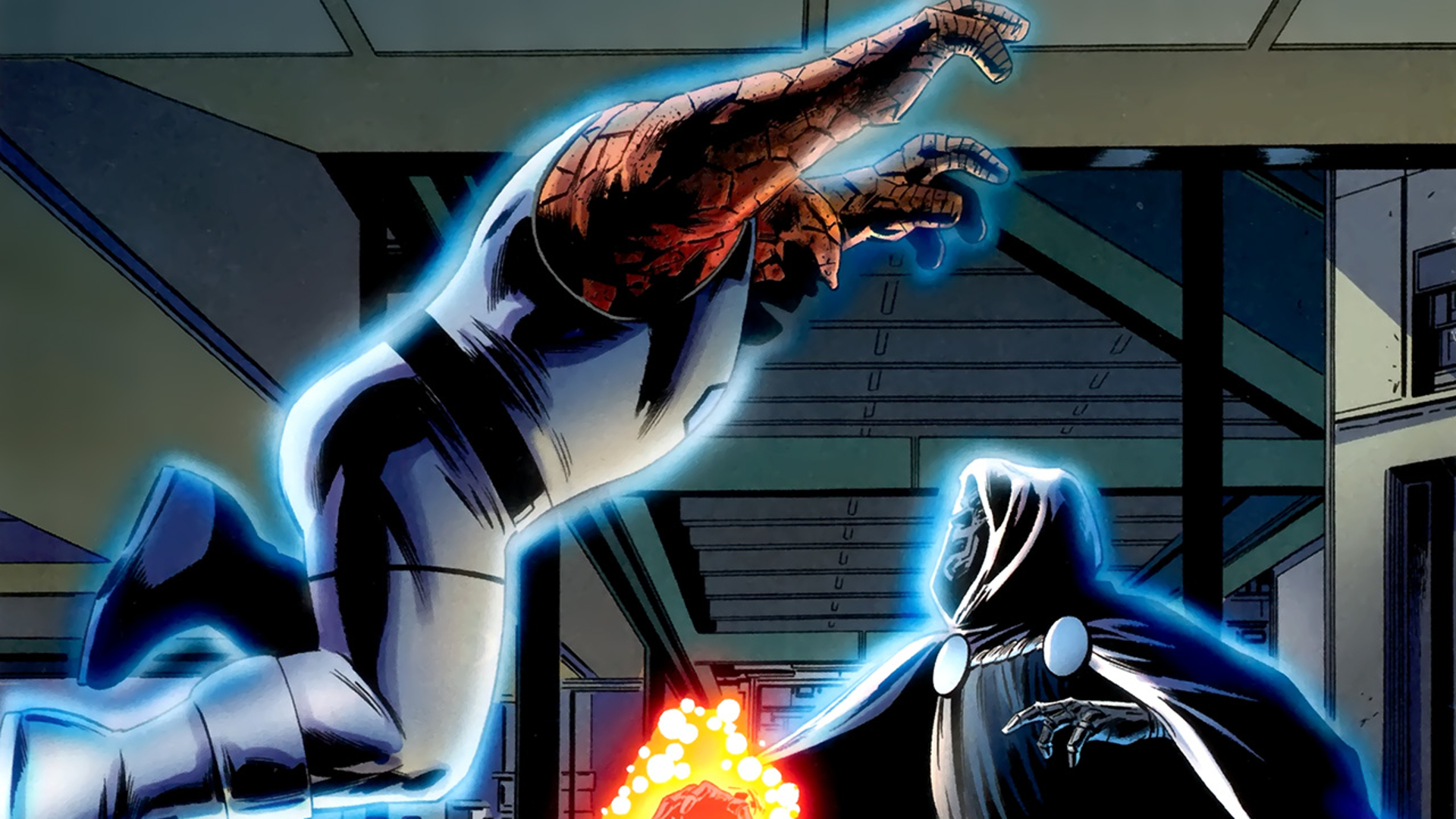 Descarga gratuita de fondo de pantalla para móvil de Historietas, Doctor Muerte, Cosa (Marvel Comics), Los 4 Fantásticos.