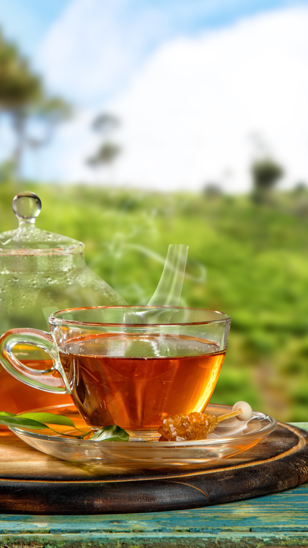 Download mobile wallpaper Food, Cup, Tea, Teapot, Depth Of Field for free.