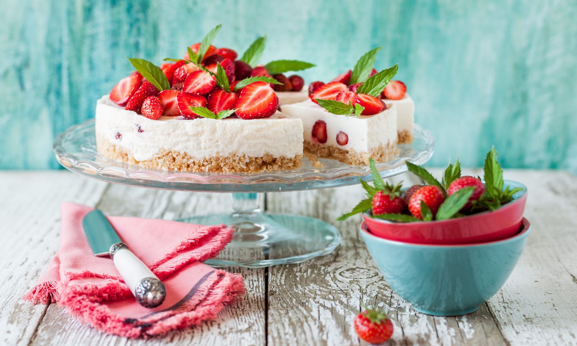 Download mobile wallpaper Food, Strawberry, Dessert, Still Life, Berry, Fruit, Baking, Cheesecake for free.