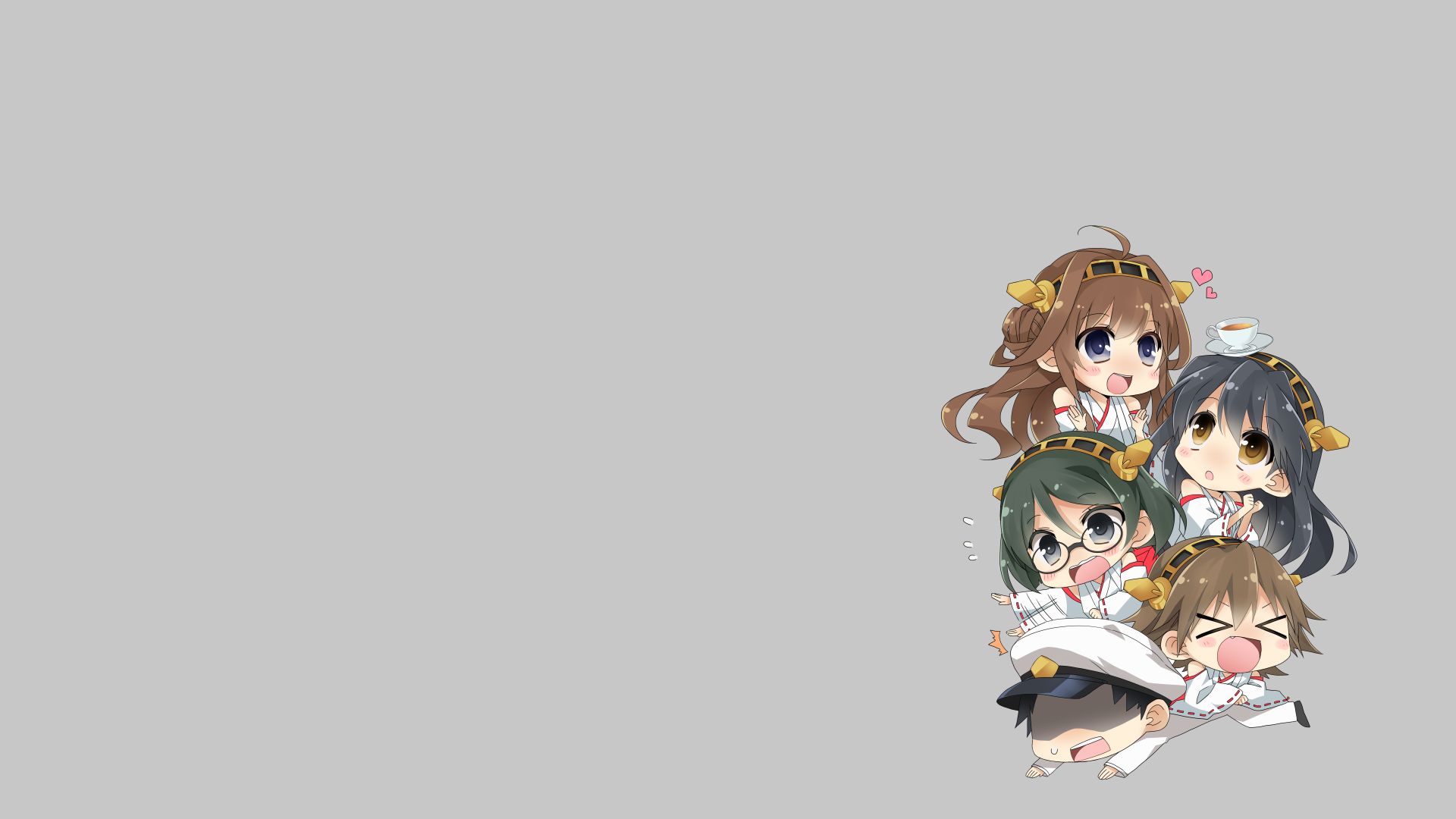 Download mobile wallpaper Anime, Kantai Collection, Haruna (Kancolle), Hiei (Kancolle), Kirishima (Kancolle), Kongou (Kancolle), Admiral (Kancolle) for free.