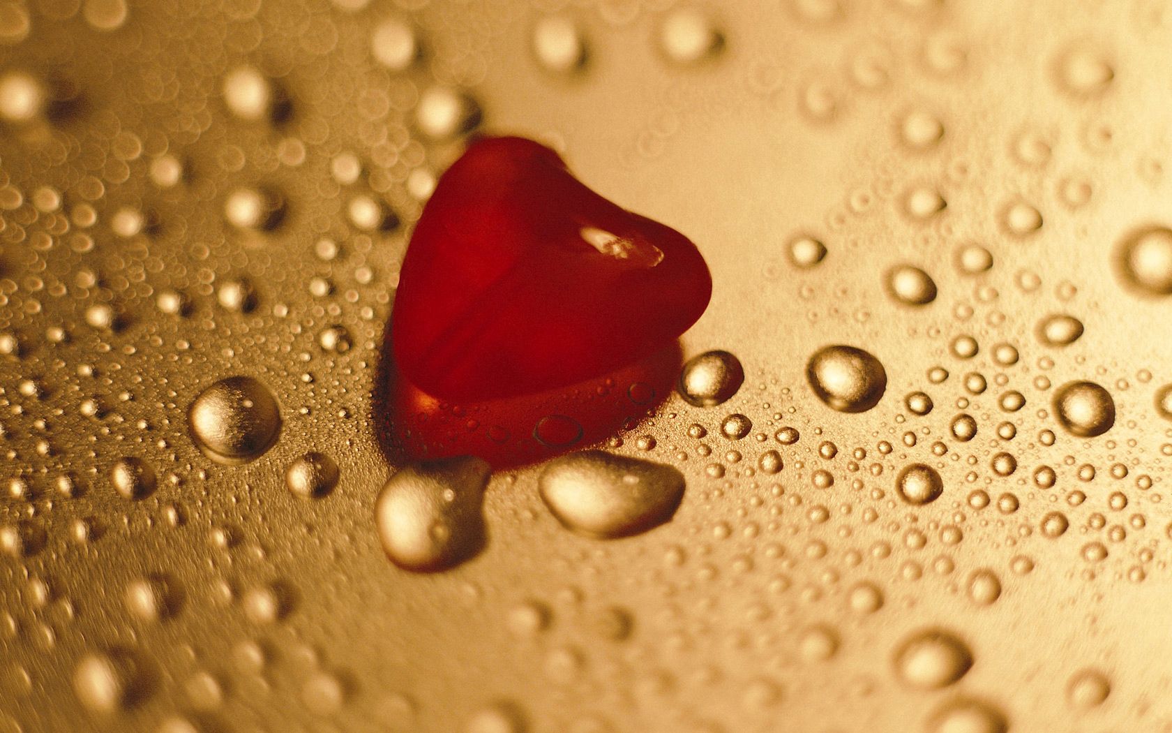 Download mobile wallpaper Rock, Stone, Surface, Drops, Heart, Love for free.