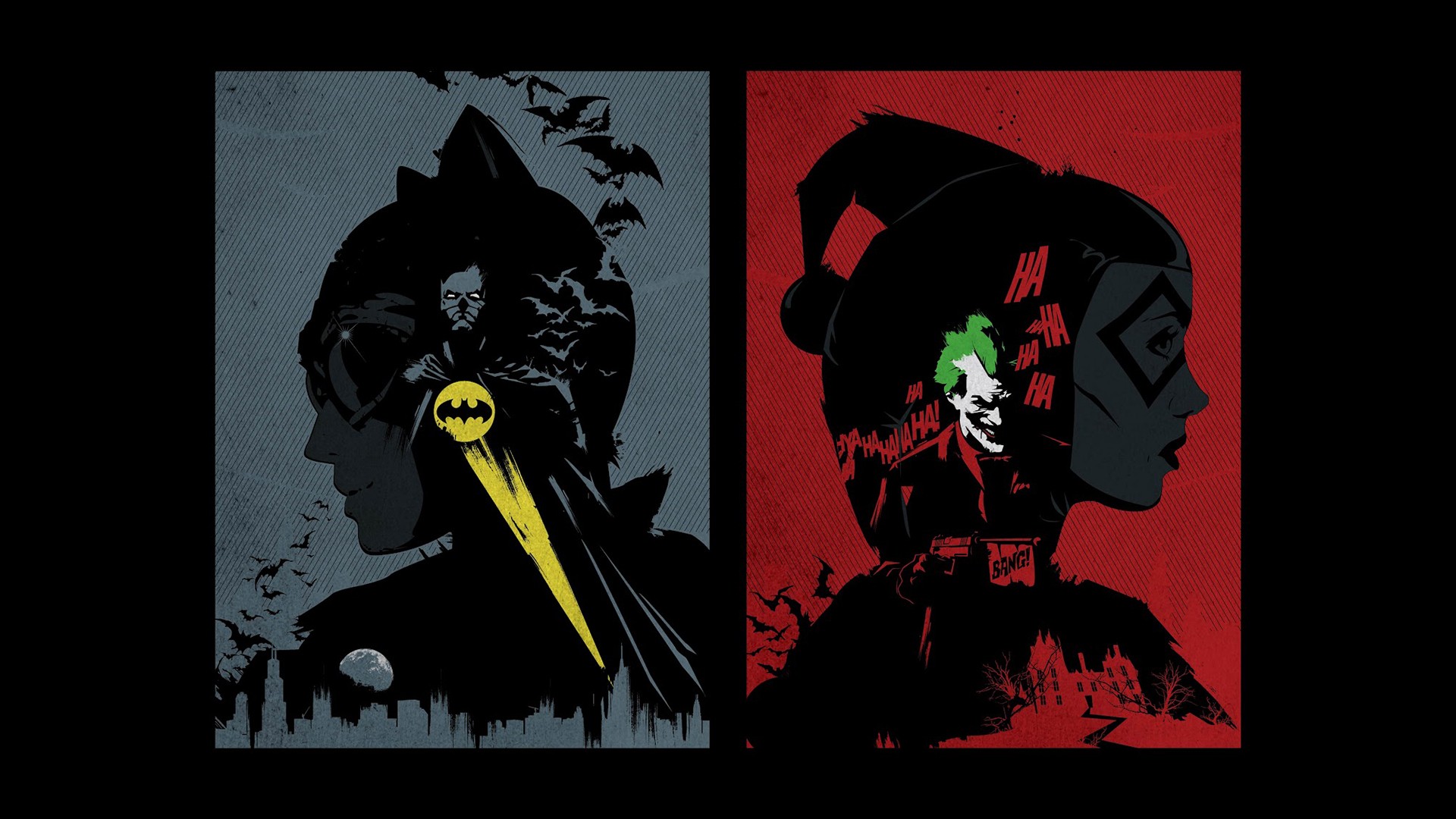 Handy-Wallpaper Katzenfrau, The Batman, Harley Quinn, Comics, Joker kostenlos herunterladen.