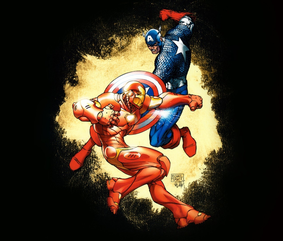 Download mobile wallpaper Iron Man, Captain America, Avengers, Comics, The Avengers for free.