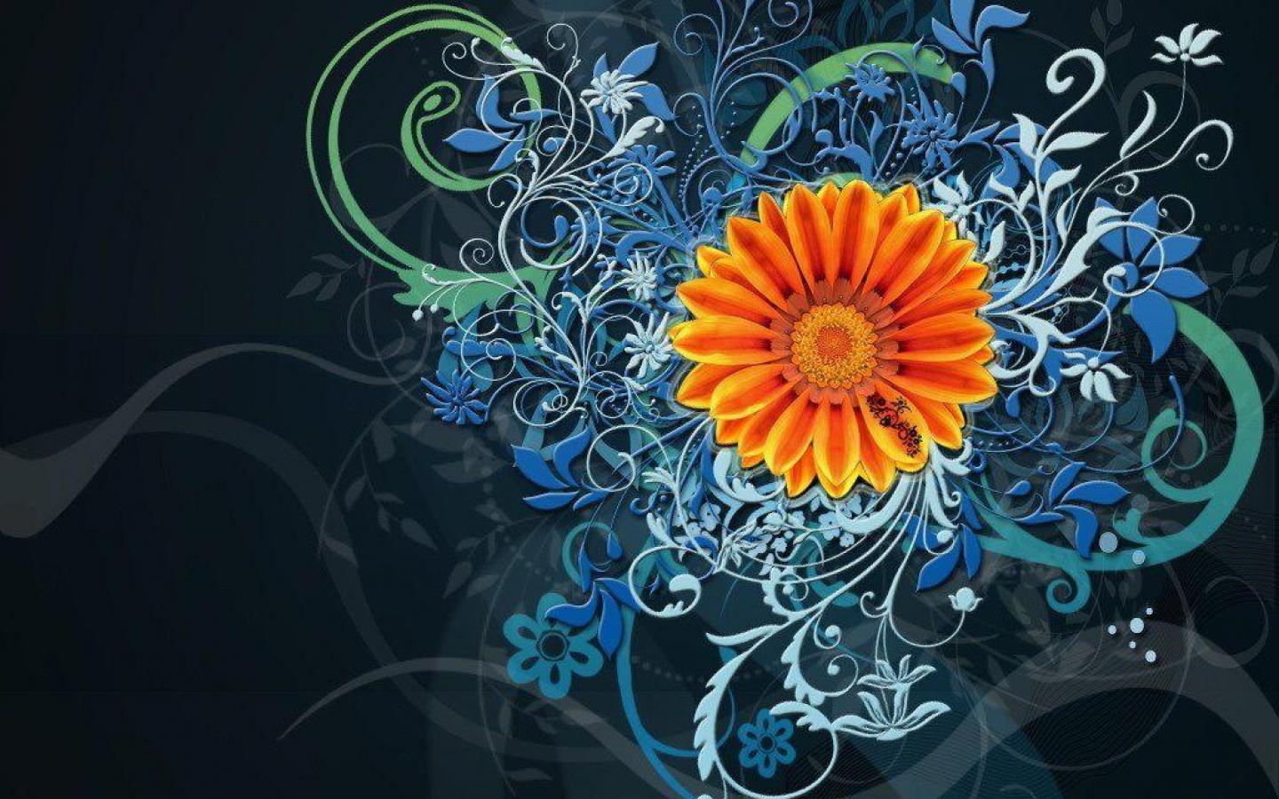 Descarga gratuita de fondo de pantalla para móvil de Flor, Artístico, Flor Naranja.