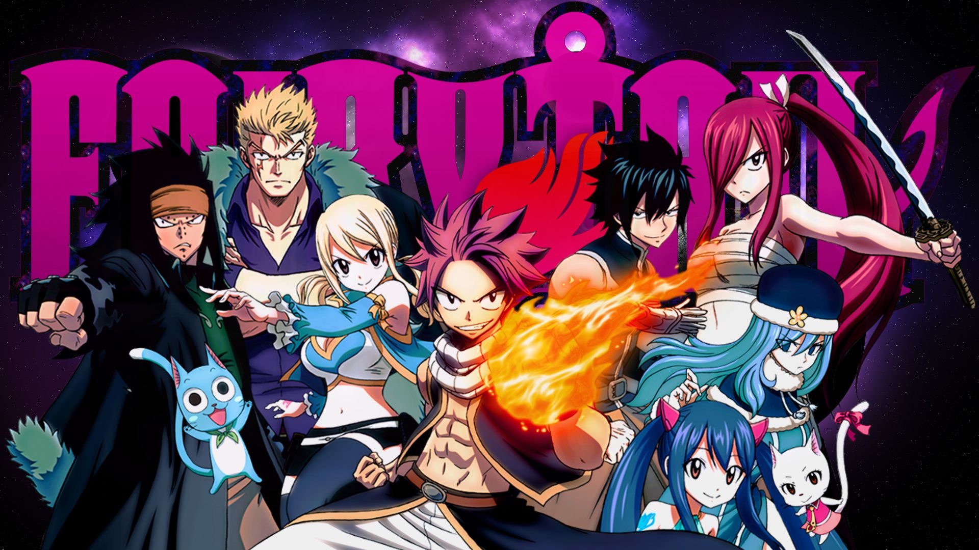 Descarga gratuita de fondo de pantalla para móvil de Fairy Tail, Animado, Lucy Heartfilia, Natsu Dragneel, Erza Scarlet, Fullbuster Gris, Wendy Maravilla.