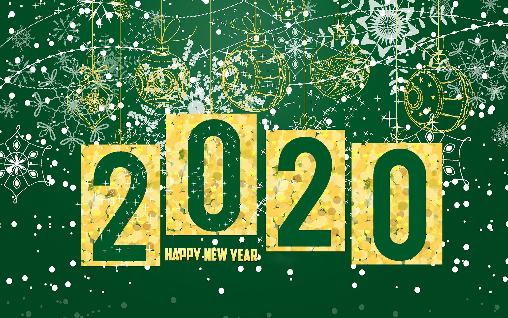 Free download wallpaper New Year, Holiday, New Year 2020 on your PC desktop