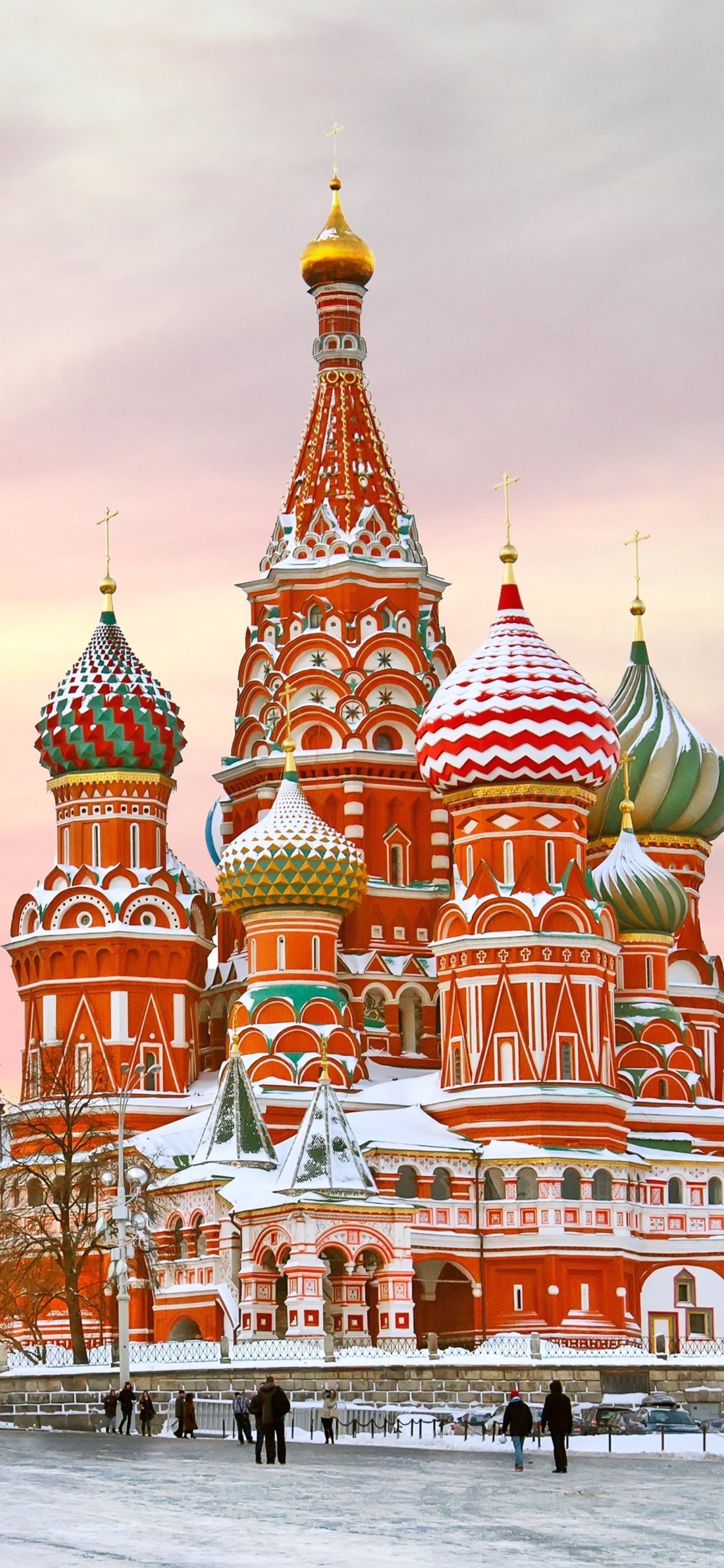 Descarga gratuita de fondo de pantalla para móvil de Invierno, Moscú, Rusia, Religioso, Catedral De San Basilio, Catedrales.