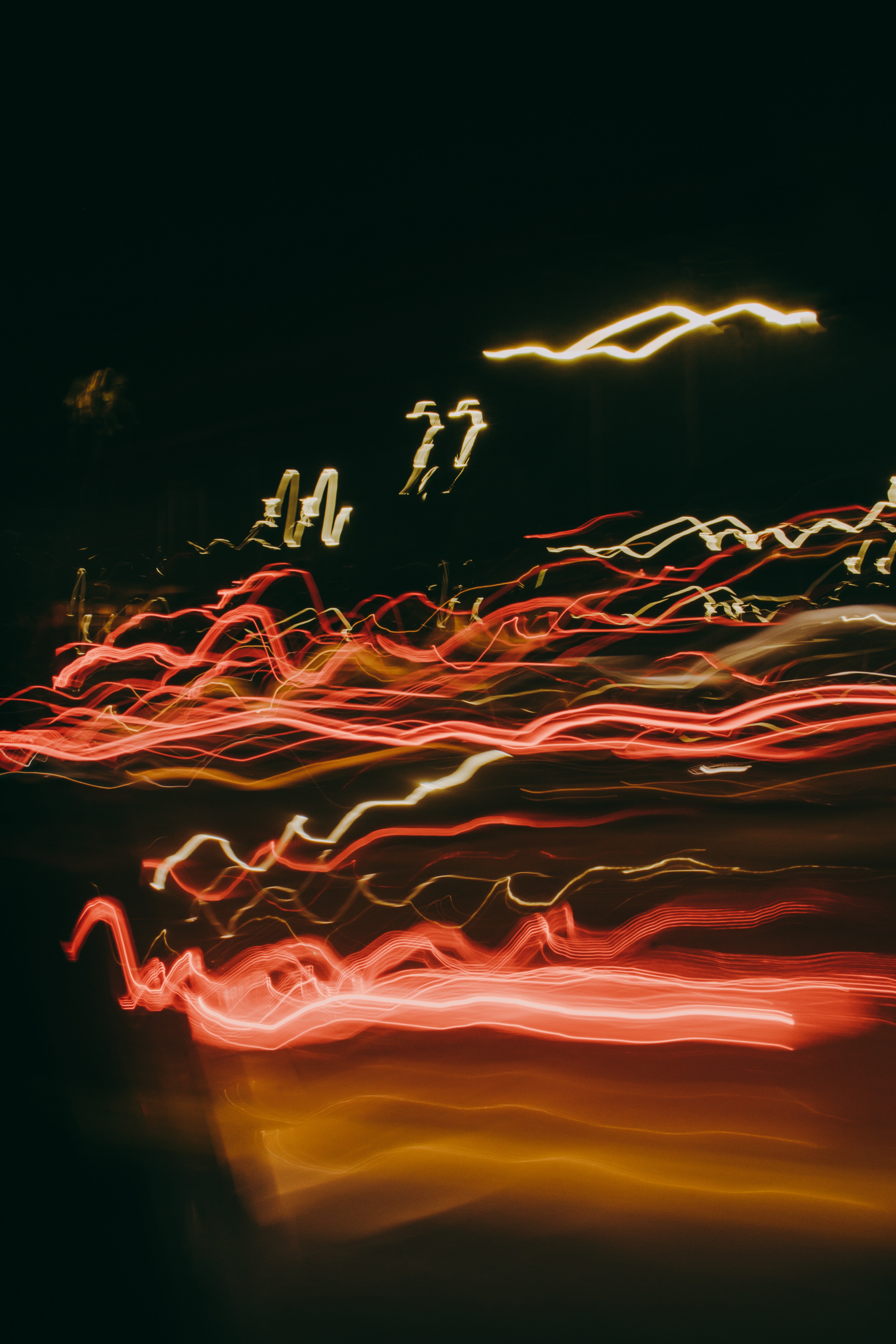 Download mobile wallpaper Smooth, Long Exposure, Light, Shine, Abstract, Blur, Neon for free.