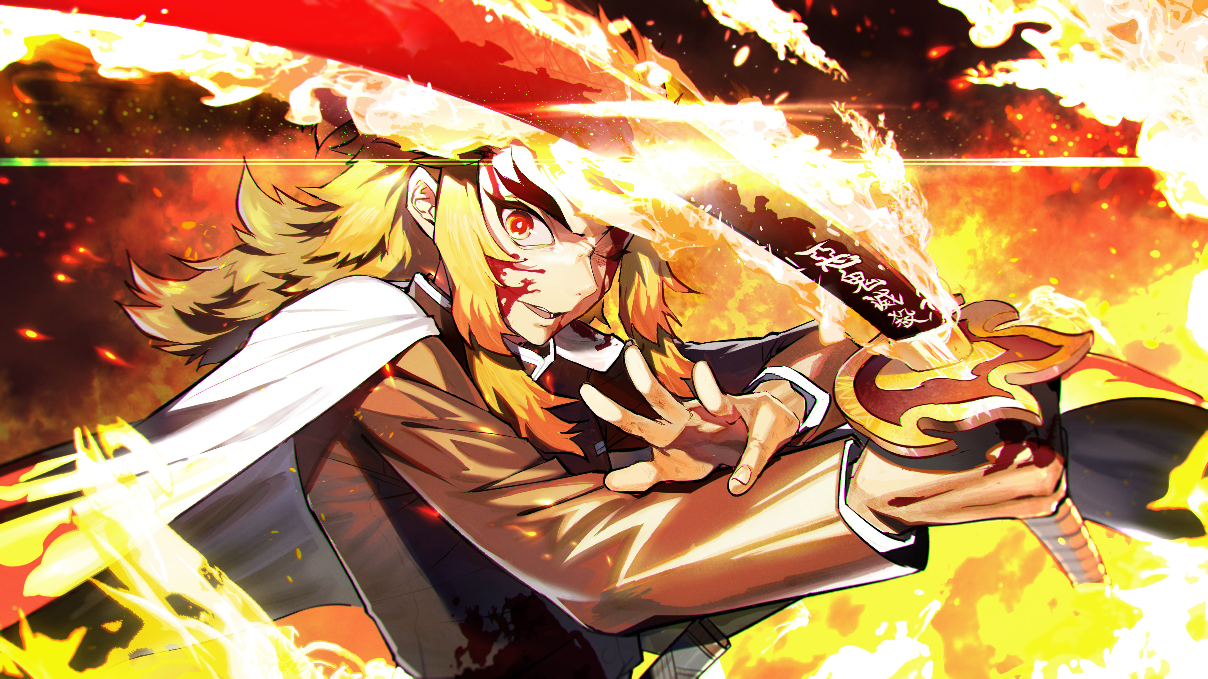 Laden Sie das Animes, Demon Slayer, Kyōjuro Rengoku-Bild kostenlos auf Ihren PC-Desktop herunter