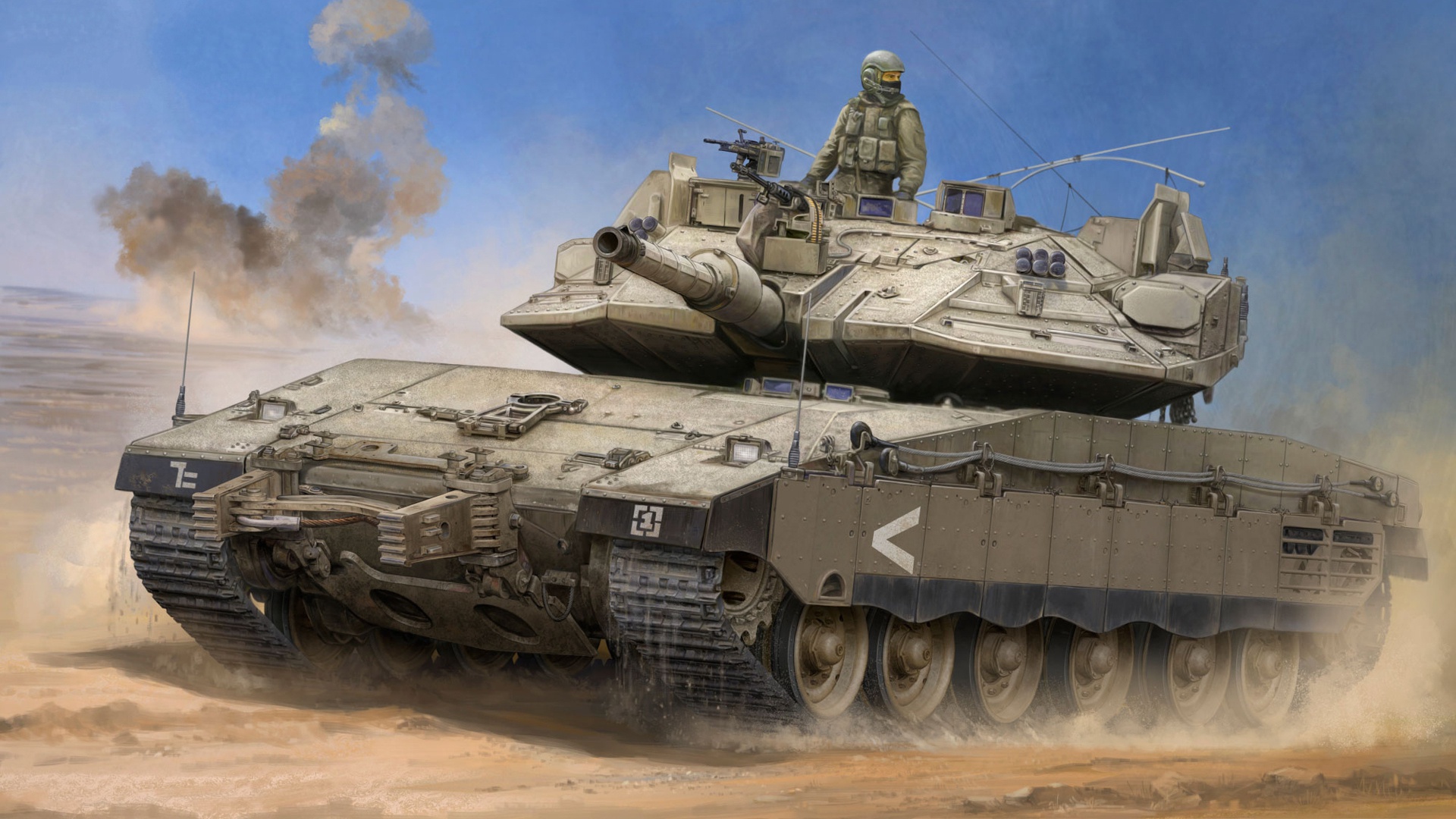 Free download wallpaper Tanks, Military, Tank, Merkava on your PC desktop