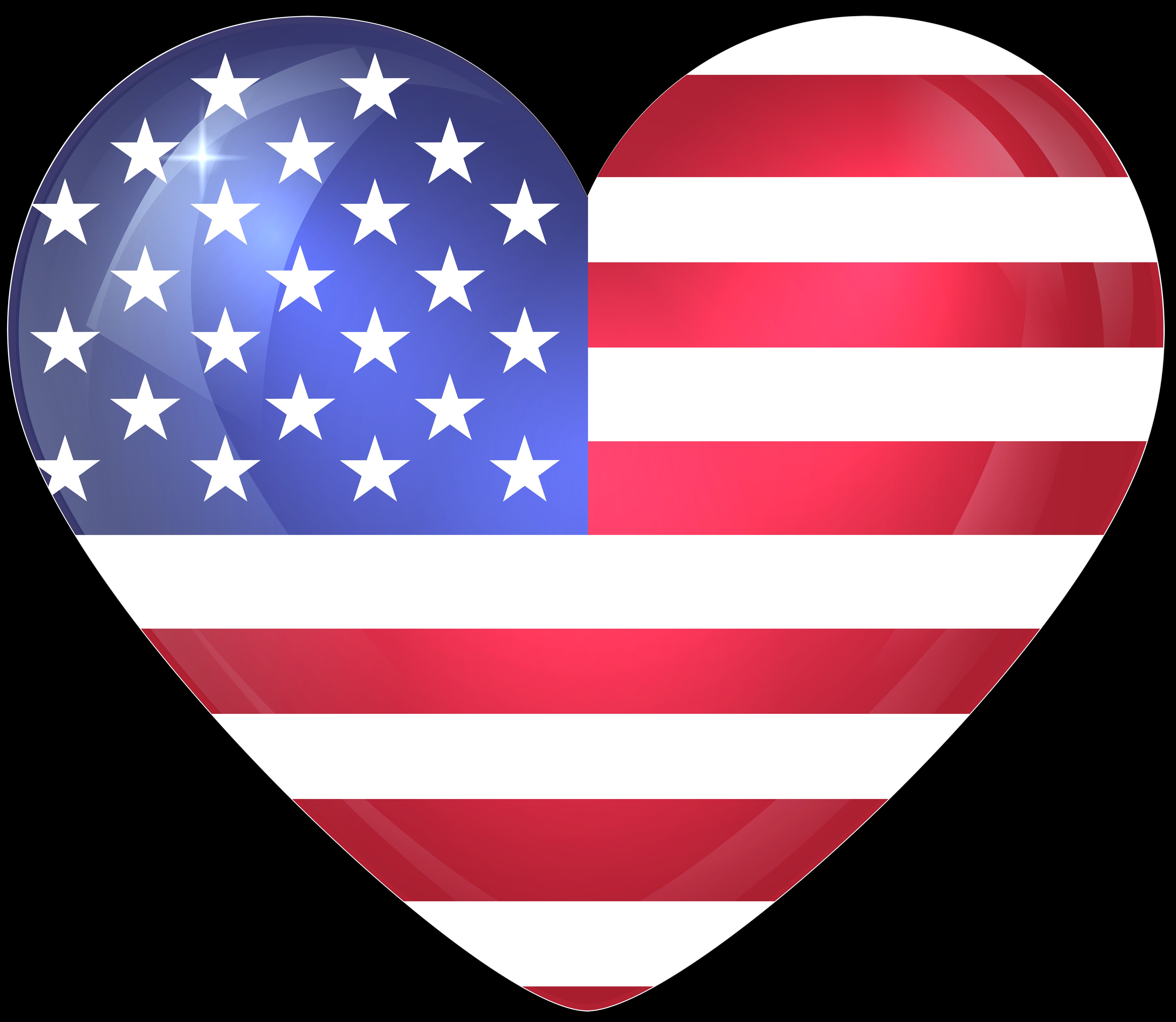 Baixar papel de parede para celular de Bandeiras, Coração, Bandeira, Feito Pelo Homem, Bandeira Americana gratuito.