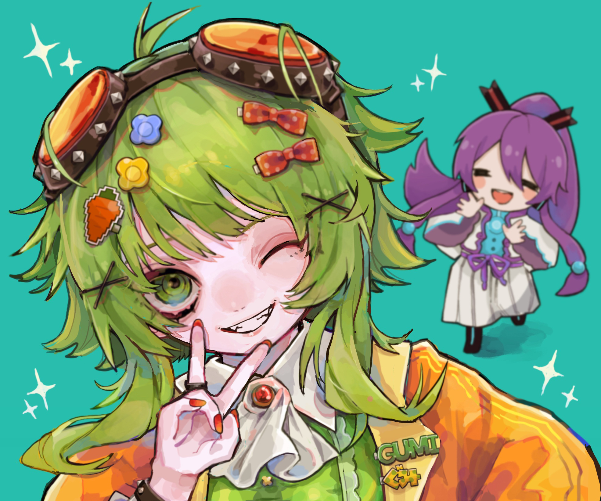 Descarga gratis la imagen Vocaloid, Pelo Verde, Animado, Gumi (Vocaloid) en el escritorio de tu PC