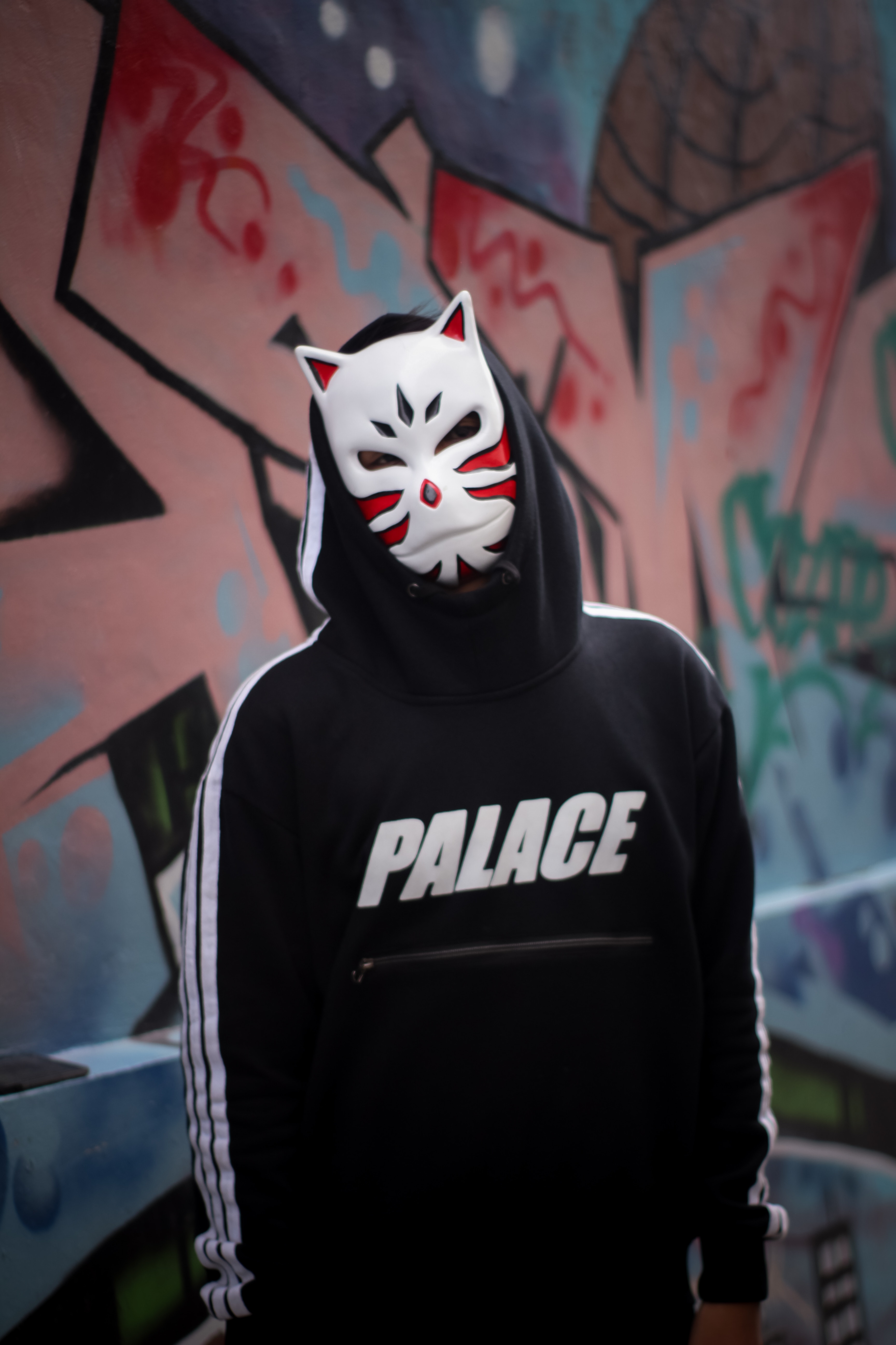 Wallpaper Full HD mask, miscellanea, miscellaneous, human, person, anonymous, hoodie, hoodies, hood