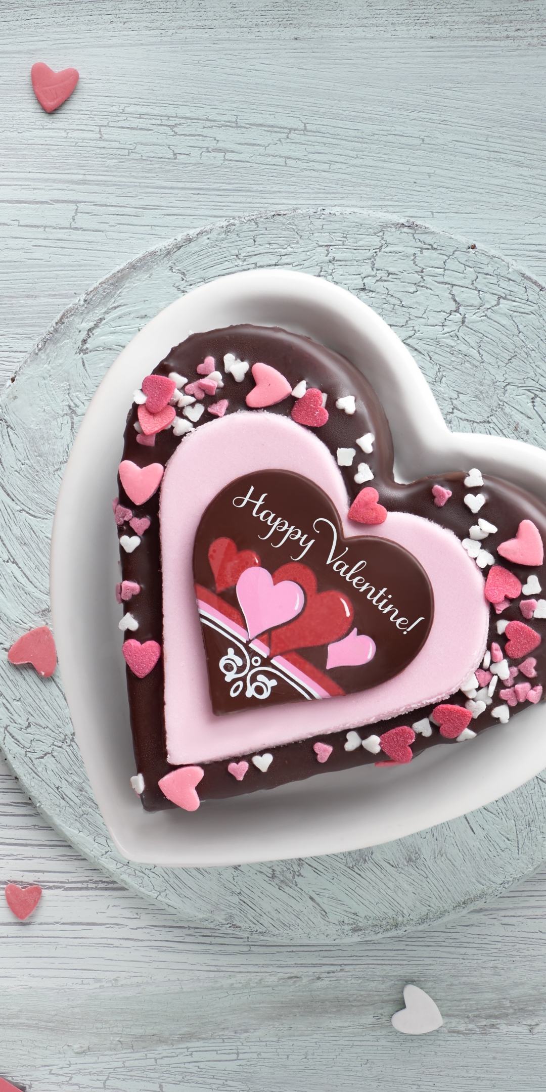 Download mobile wallpaper Valentine's Day, Still Life, Holiday, Cake, Heart Shaped for free.