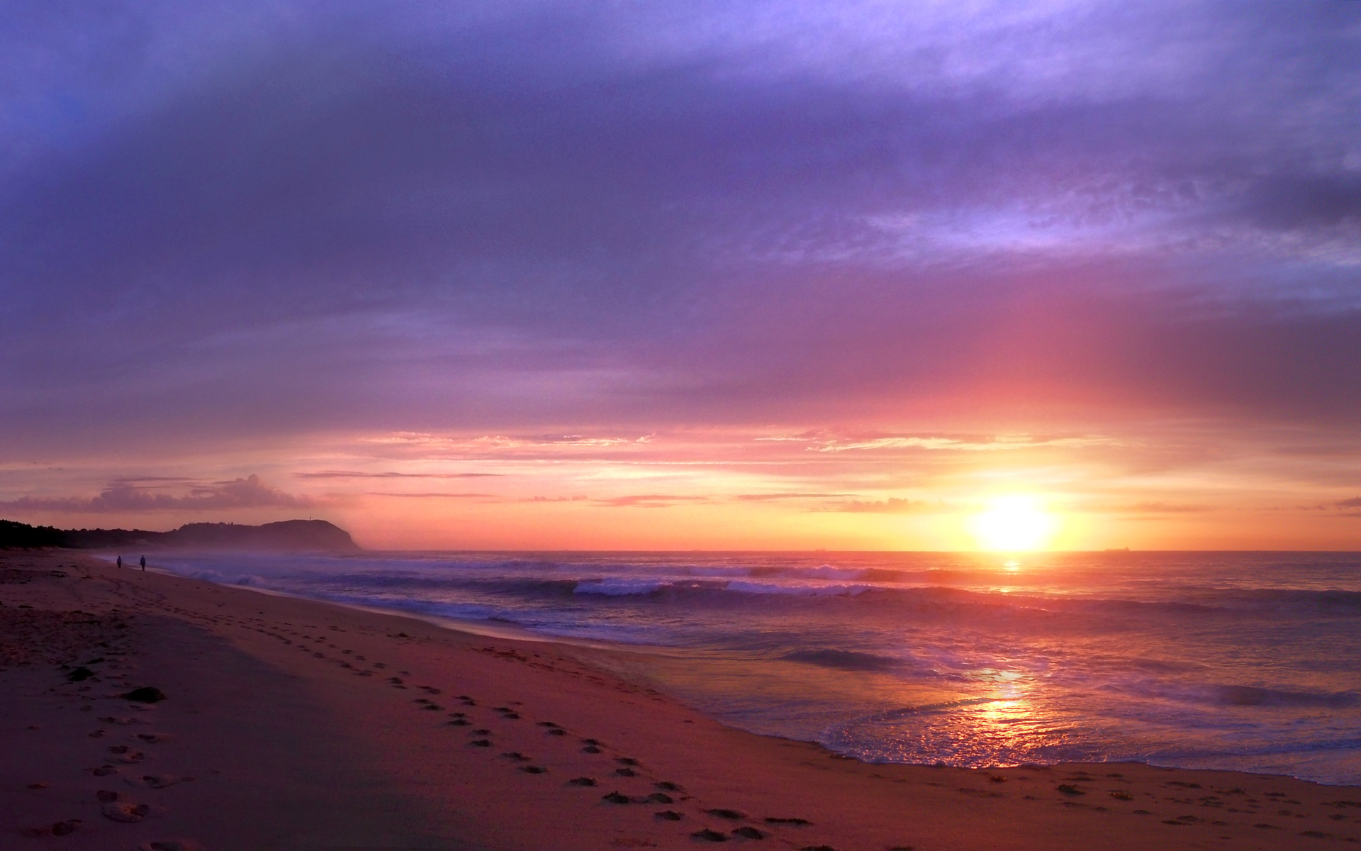 PCデスクトップに日没, 人々, 波, ビーチ, 海洋, 地球, オーストラリア画像を無料でダウンロード