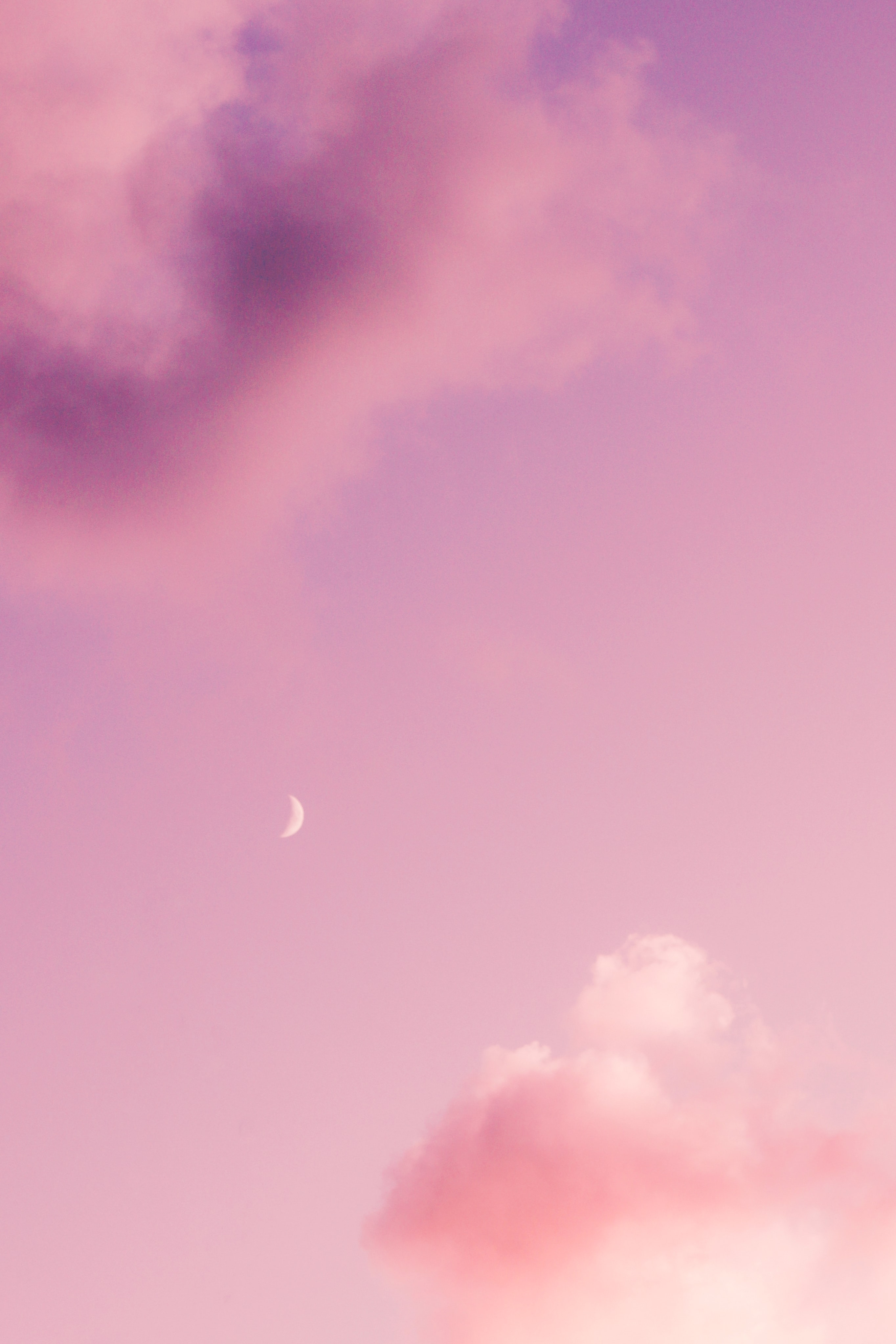Laden Sie das Natur, Sky, Clouds, Rosa, Mond-Bild kostenlos auf Ihren PC-Desktop herunter