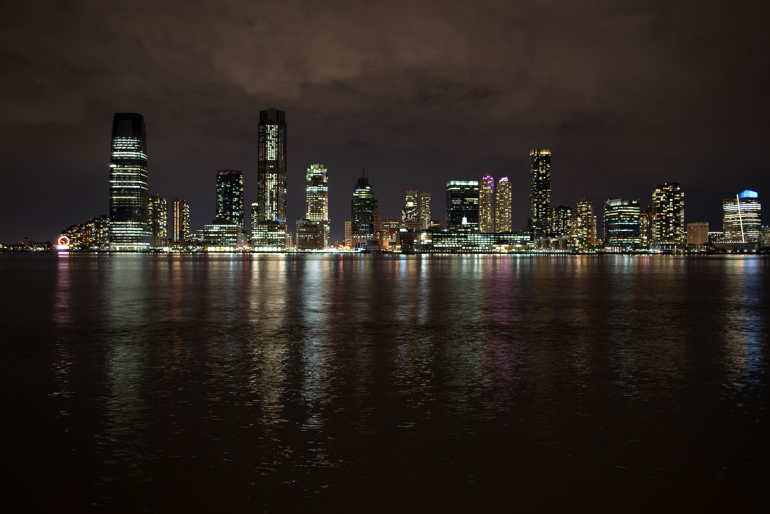 Download mobile wallpaper Building, Cities, Lights, Water, Night City, Architecture for free.