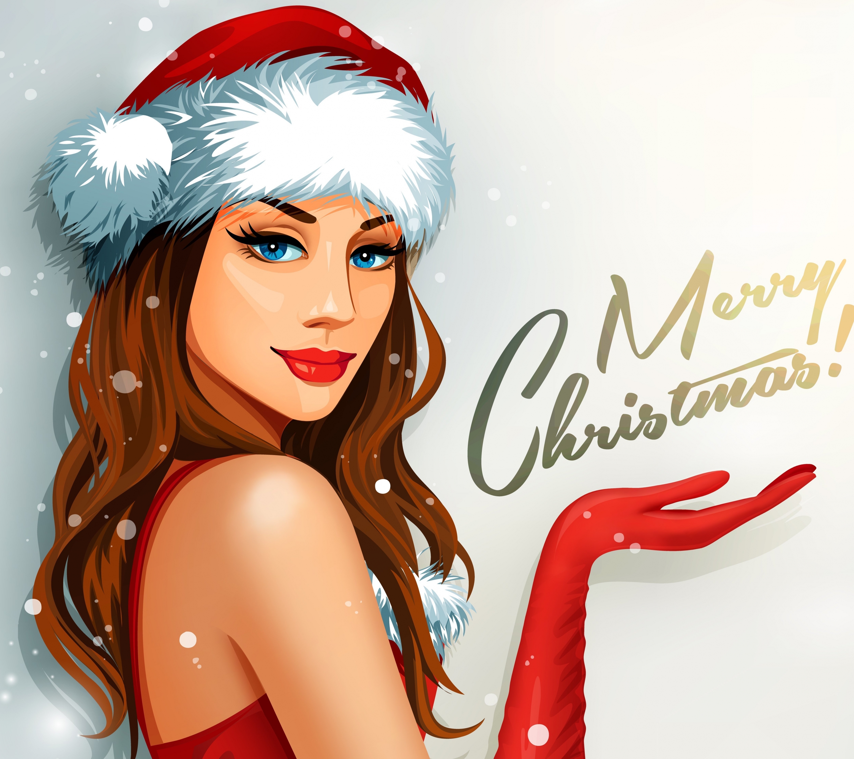 Download mobile wallpaper Christmas, Holiday, Merry Christmas, Santa Hat for free.
