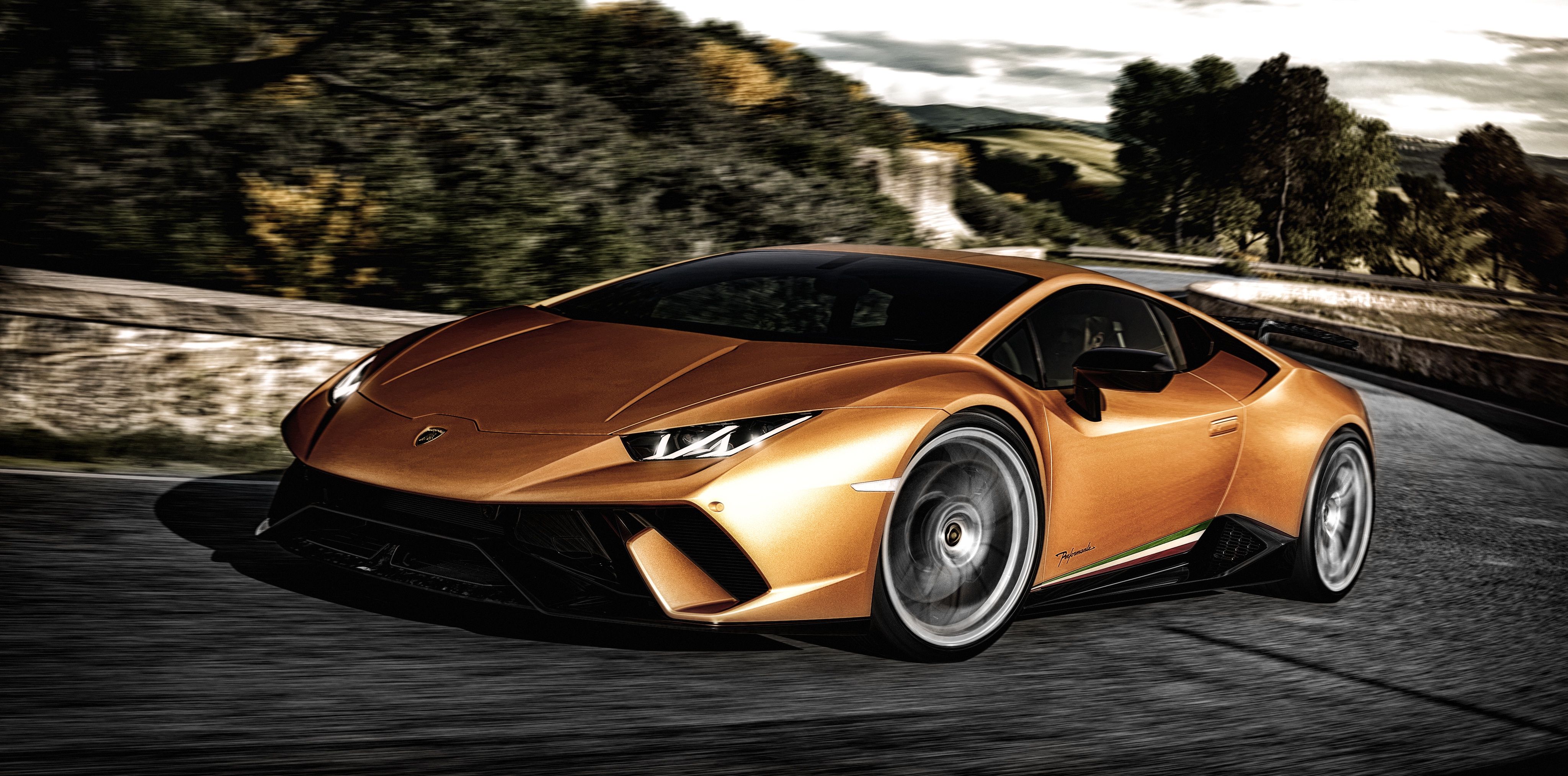 Laden Sie das Auto, Lamborghini, Supersportwagen, Fahrzeuge, Orangefarbenes Auto, Lamborghini Huracán Performante-Bild kostenlos auf Ihren PC-Desktop herunter
