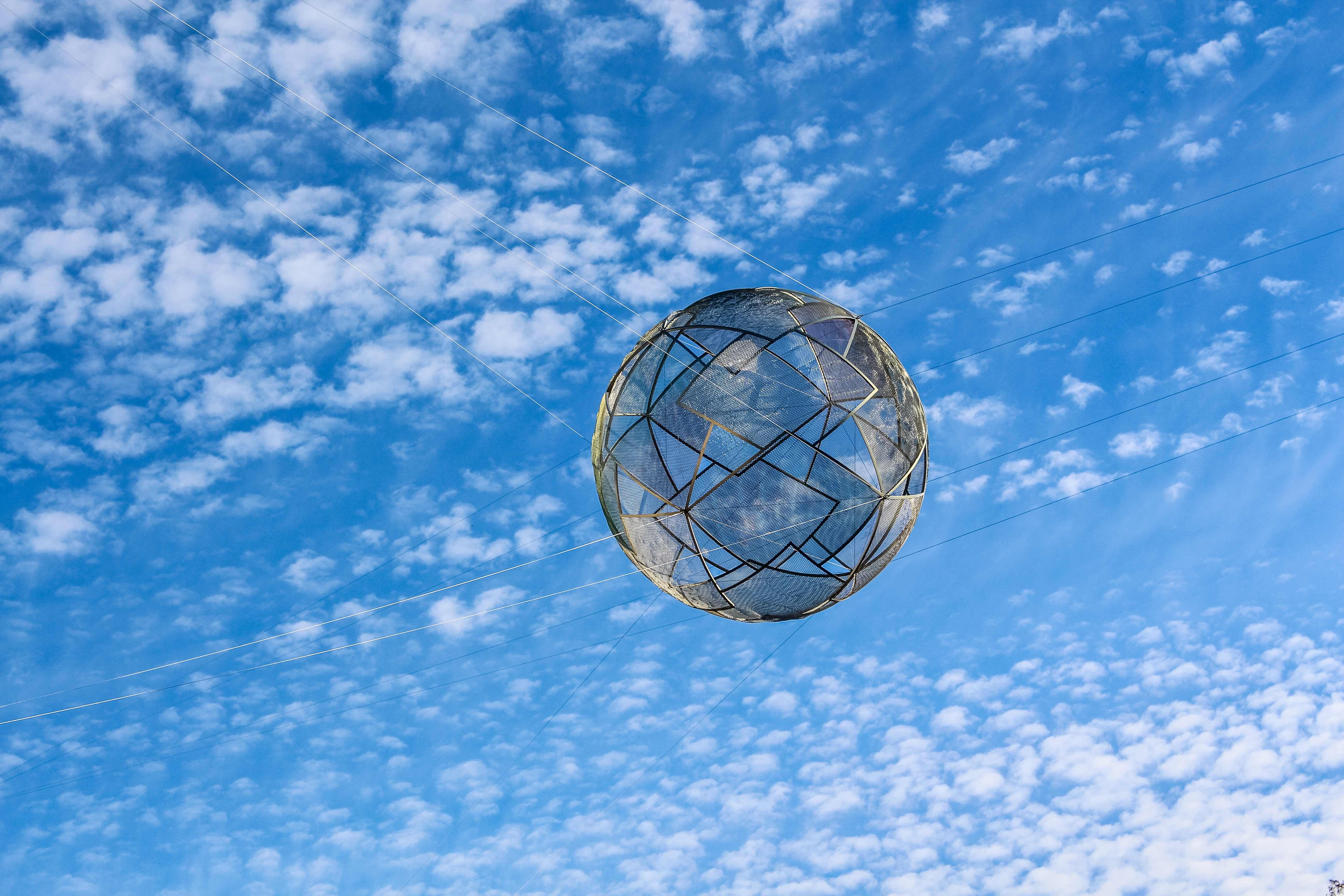 form, sky, miscellanea, miscellaneous, grid, ball High Definition image