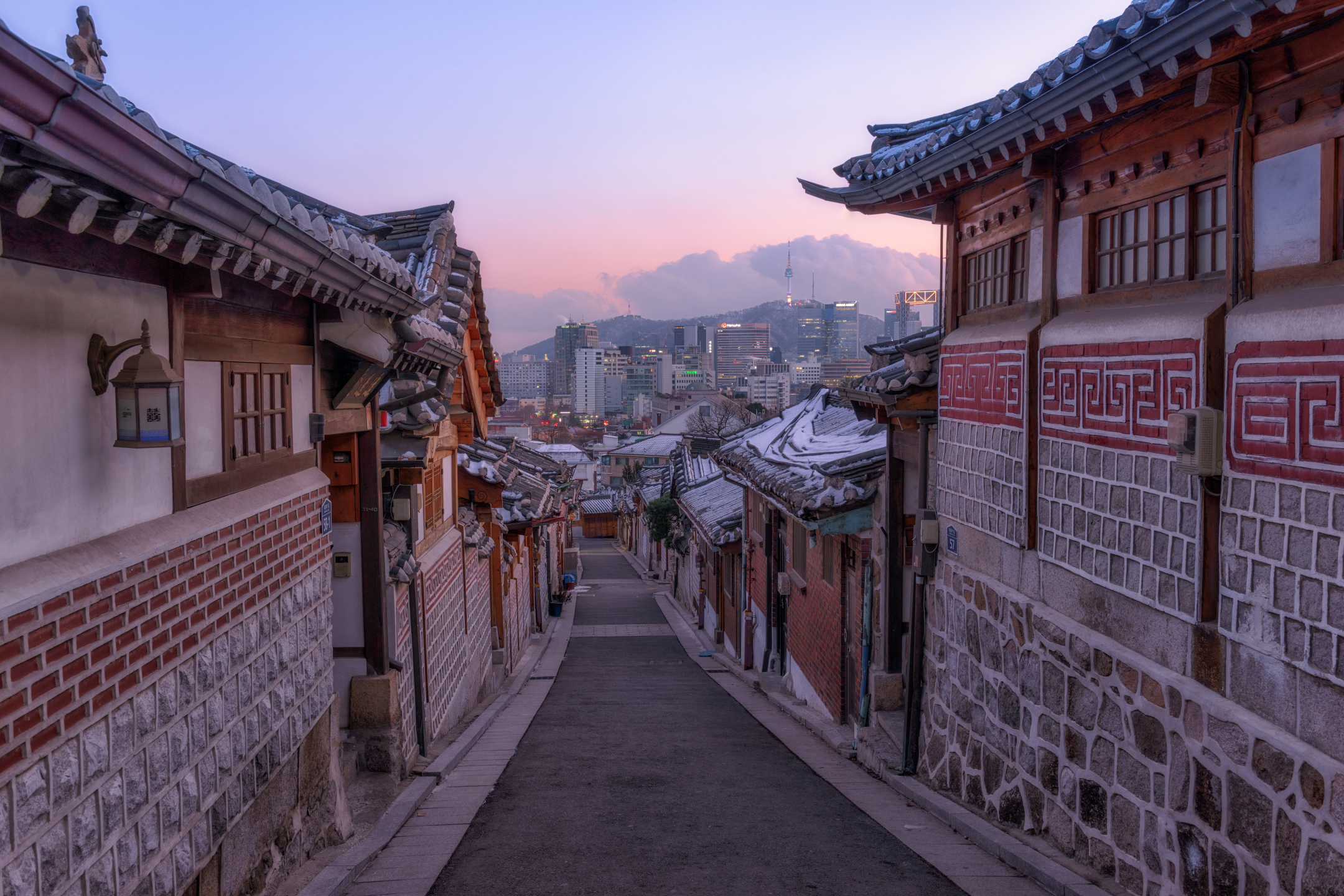 Download mobile wallpaper Cities, Architecture, House, Street, Seoul, Korea, Man Made, Bukchon Hanok for free.