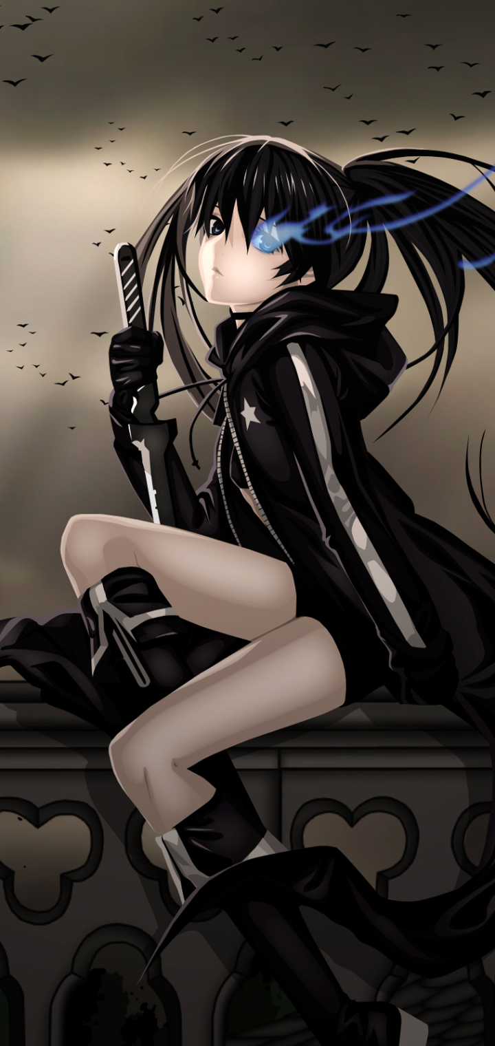 Download mobile wallpaper Anime, Black Rock Shooter, Blue Eyes for free.