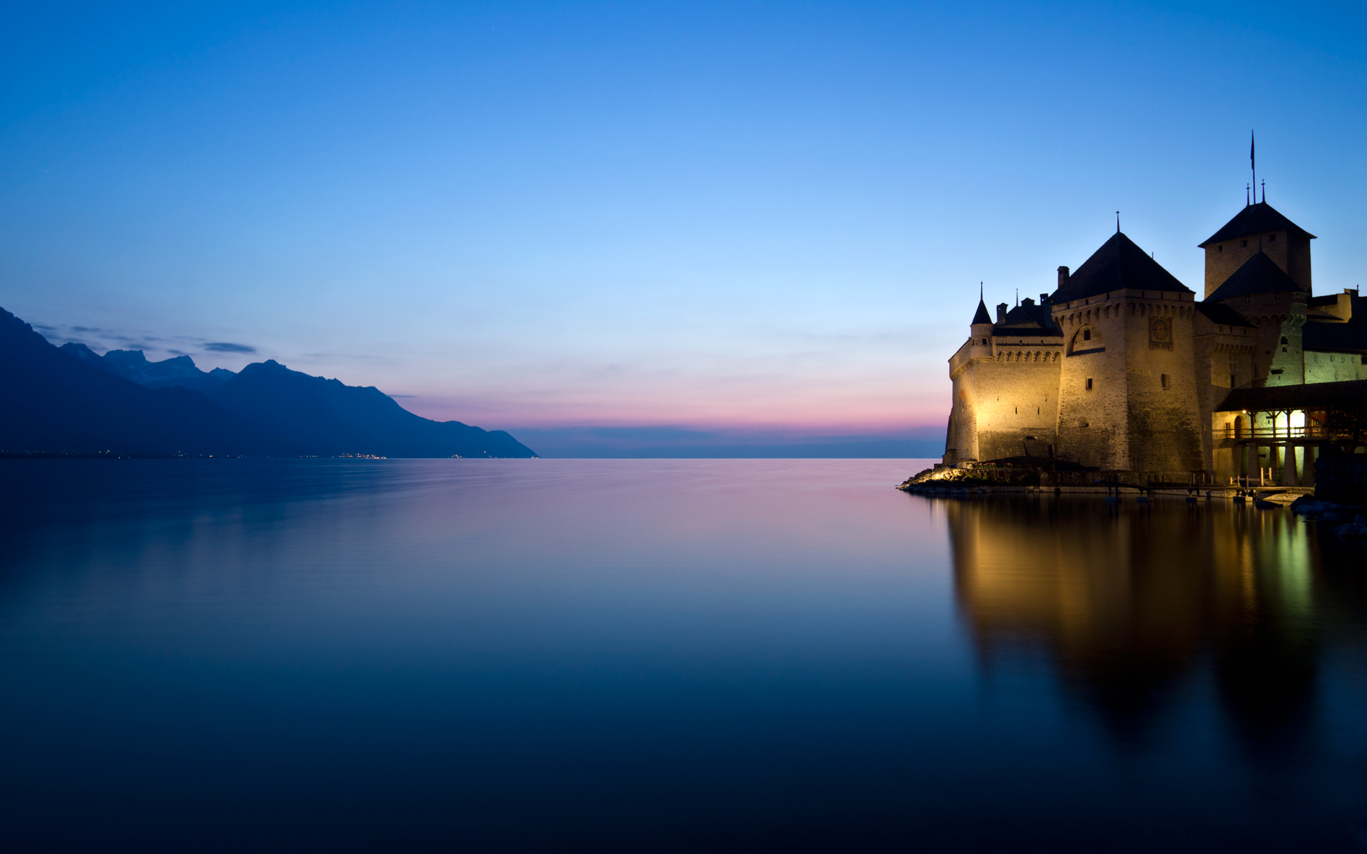 Laden Sie das Menschengemacht, Schloss Chillon-Bild kostenlos auf Ihren PC-Desktop herunter