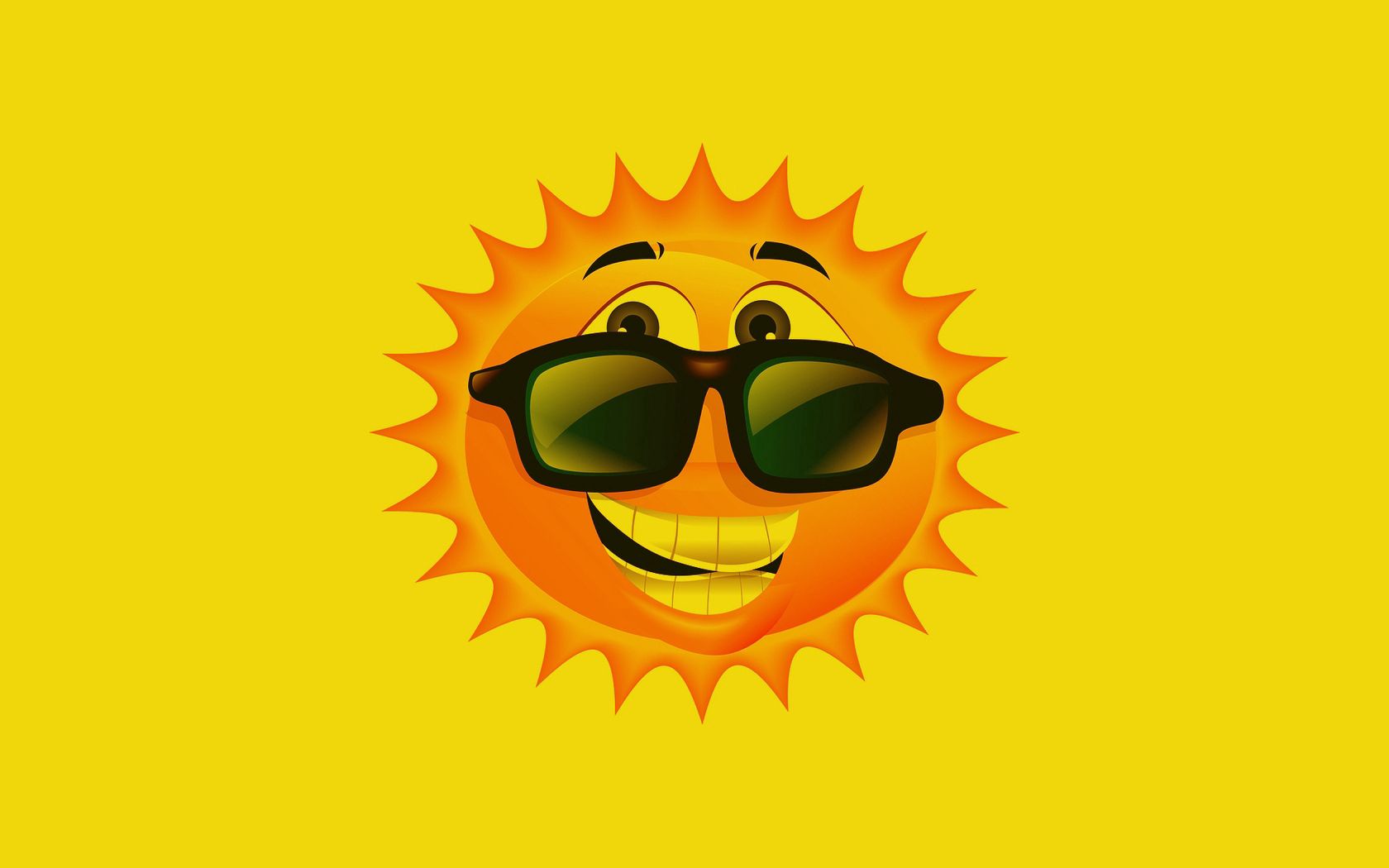 positive, sun, vector, smile, glasses, spectacles