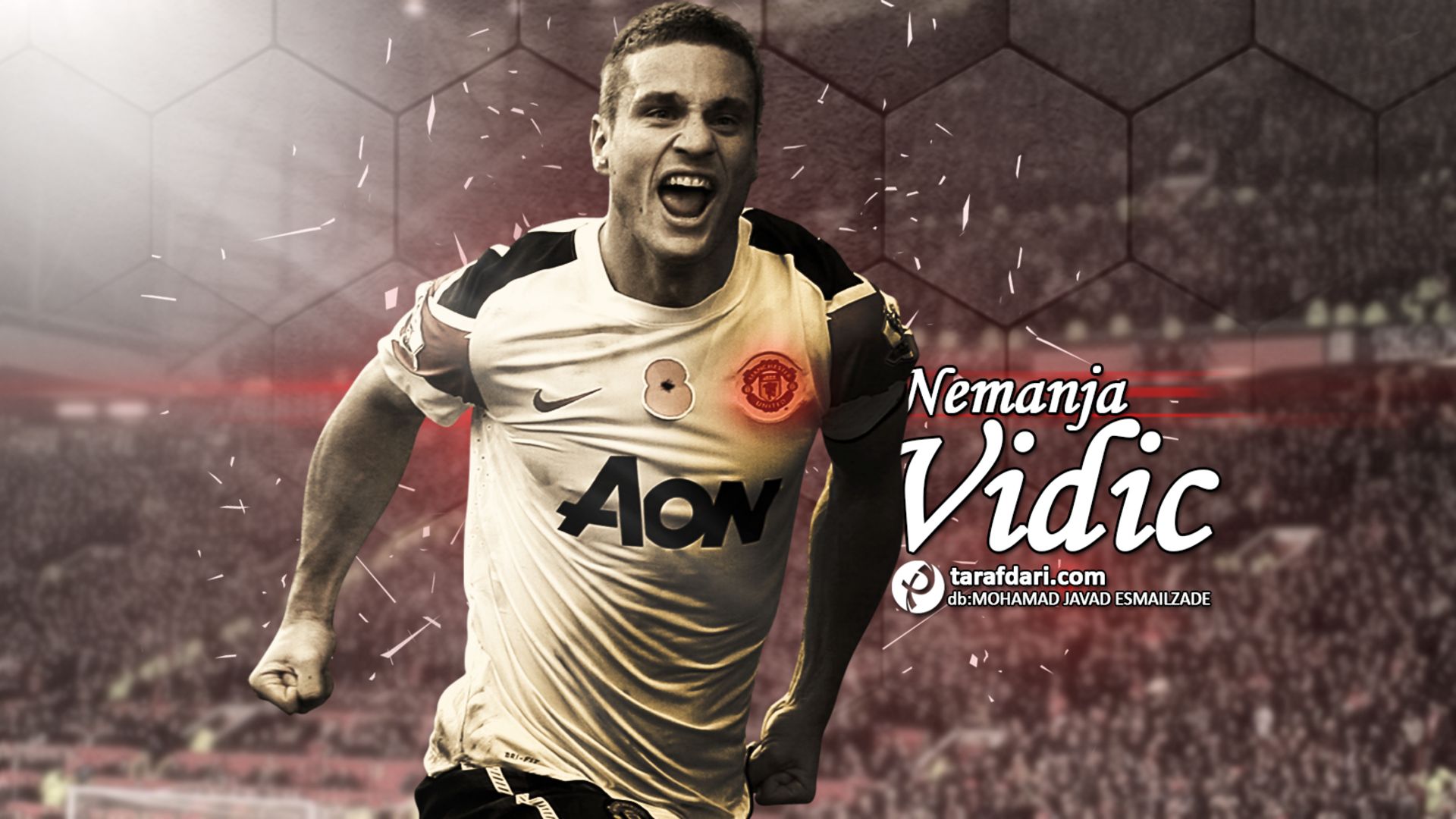 Laden Sie das Sport, Fußball, Manchester United, Nemanja Vidic-Bild kostenlos auf Ihren PC-Desktop herunter