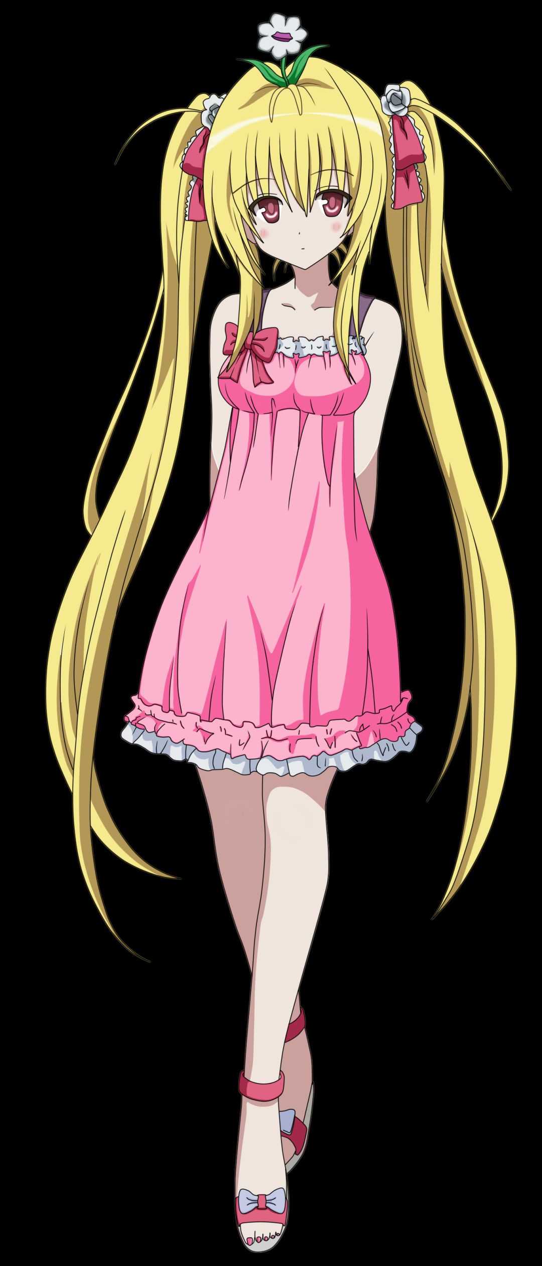 Download mobile wallpaper Anime, Blonde, Dress, Golden Darkness, Pink Dress, To Love Ru: Darkness for free.