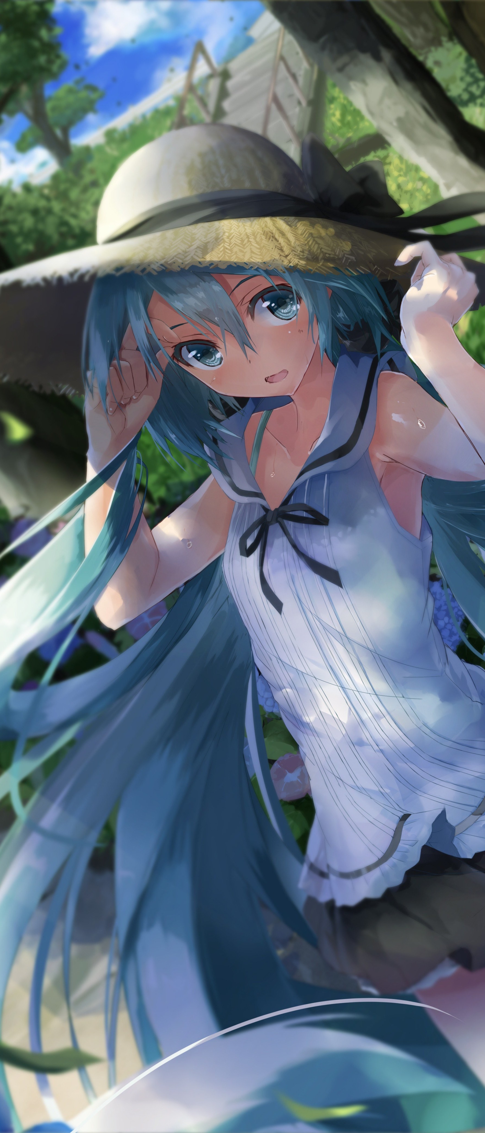 Handy-Wallpaper Vocaloid, Hut, Hatsune Miku, Animes, Lange Haare kostenlos herunterladen.