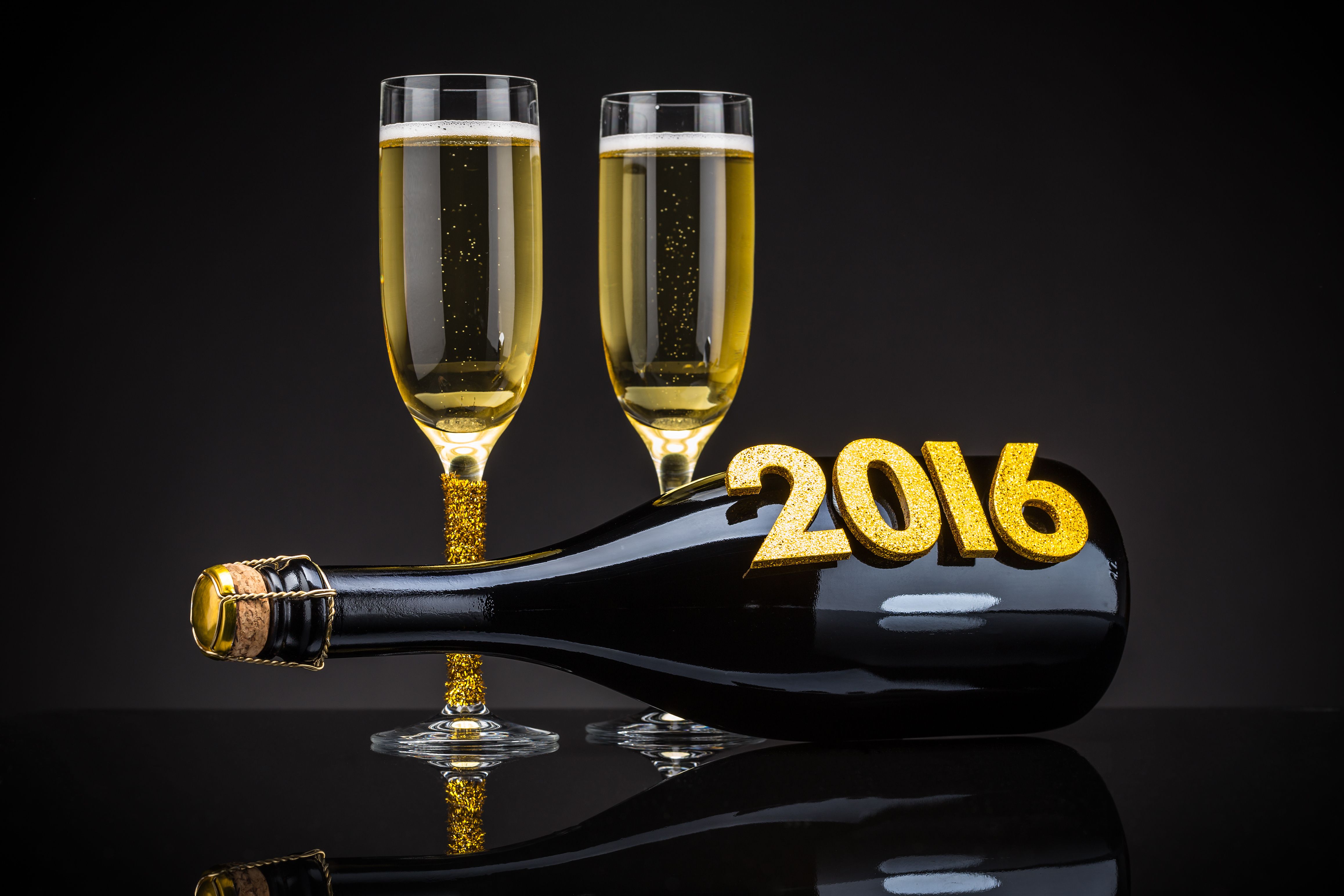729703 завантажити шпалери новий рік, свято, новий рік 2016, шампанське - заставки і картинки безкоштовно