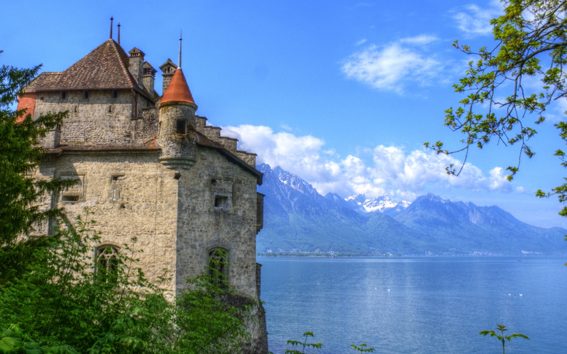 334789 завантажити шпалери створено людиною, château de chillon, швейцарія, вейто, замки - заставки і картинки безкоштовно