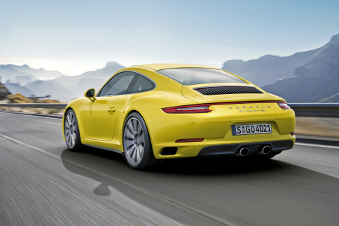 Handy-Wallpaper Auto, Porsche, Porsche 911, Autos, Porsche 911 Carrera 4S, Fahrzeug, Fahrzeuge, Porsche 911 Carrera, Gelbes Auto kostenlos herunterladen.