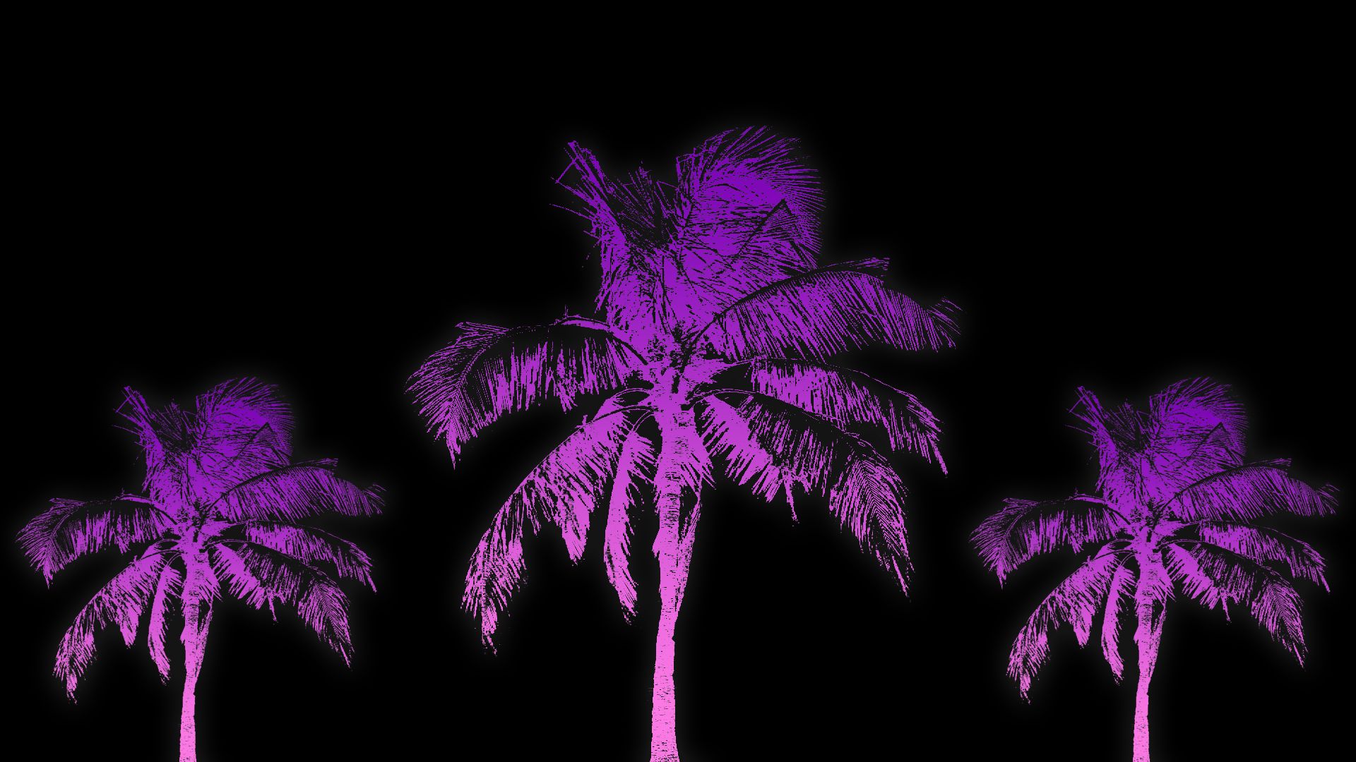 Скачать обои бесплатно Пальмы, Пурпурный, Абстрактные, Пинк картинка на рабочий стол ПК