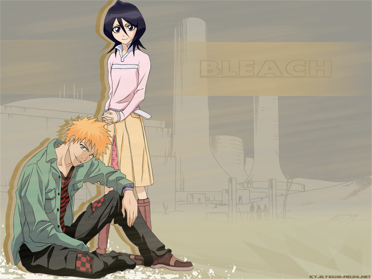 Téléchargez des papiers peints mobile Bleach, Animé, Rukia Kuchiki, Ichigo Kurosaki gratuitement.