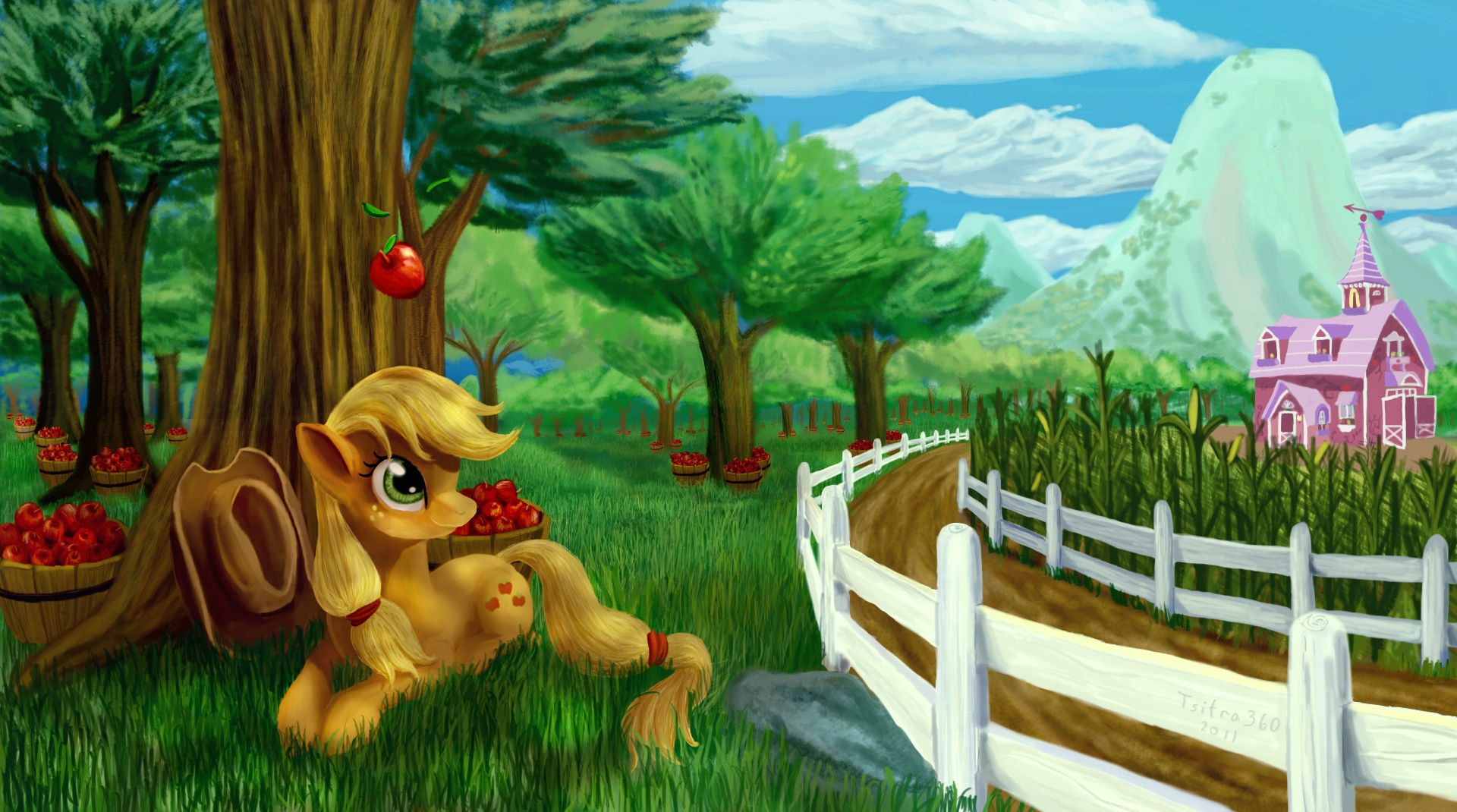Скачати мобільні шпалери Епплджек (Мій Маленький Поні), My Little Pony: Дружба Це Диво, Моя Маленька Поні, Телешоу безкоштовно.