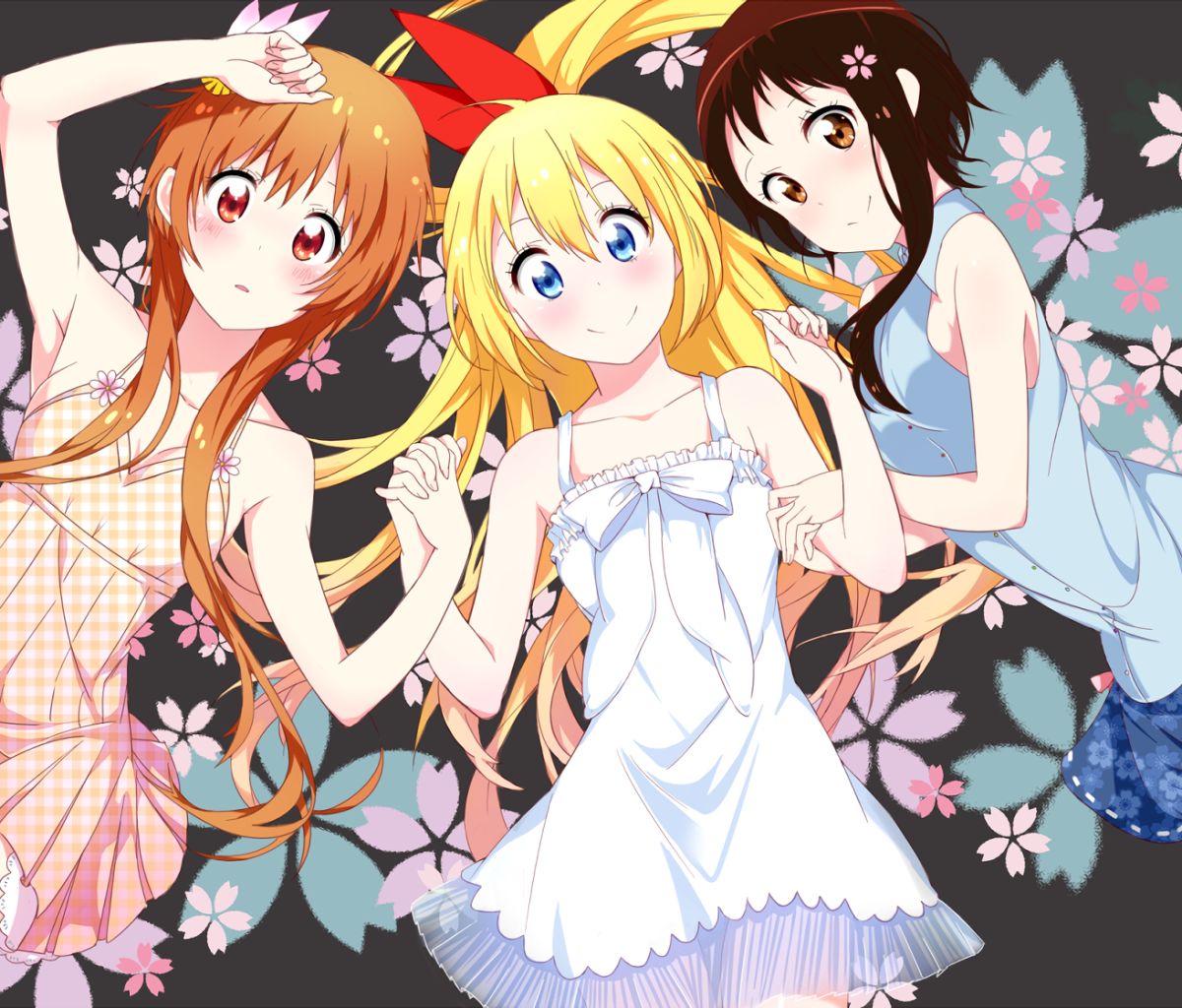 Descarga gratuita de fondo de pantalla para móvil de Animado, Chitoge Kirisaki, Kosaki Onodera, Marika Tachibana, Nisekoi.