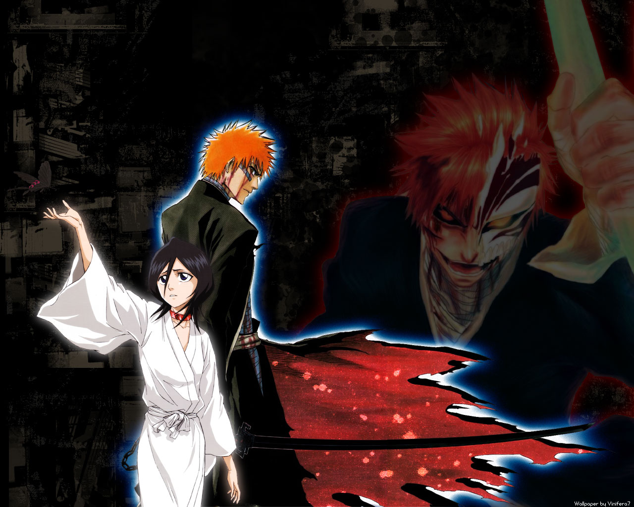 Download mobile wallpaper Rukia Kuchiki, Bleach, Ichigo Kurosaki, Anime for free.