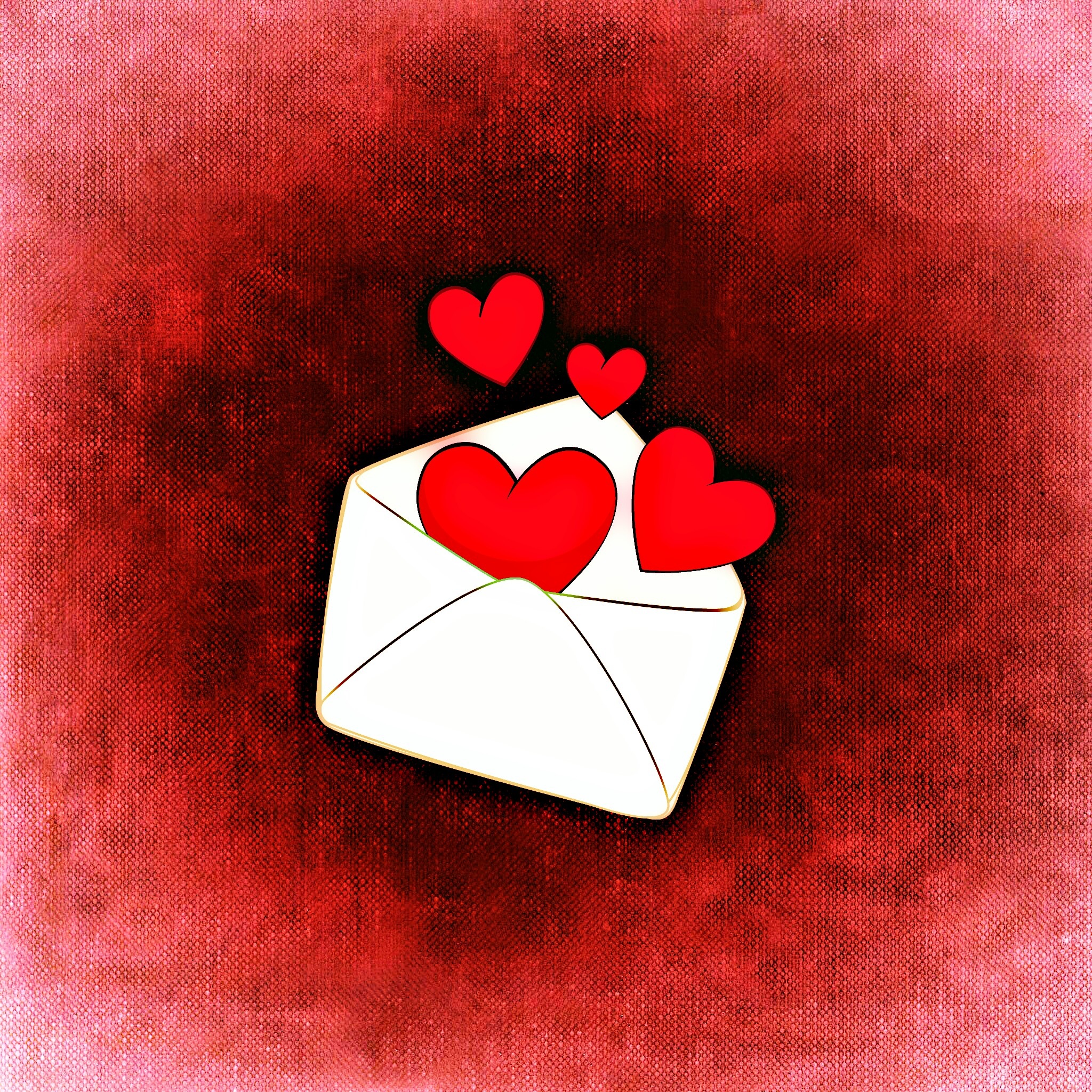 Lock Screen PC Wallpaper art, love, hearts, romance, envelope