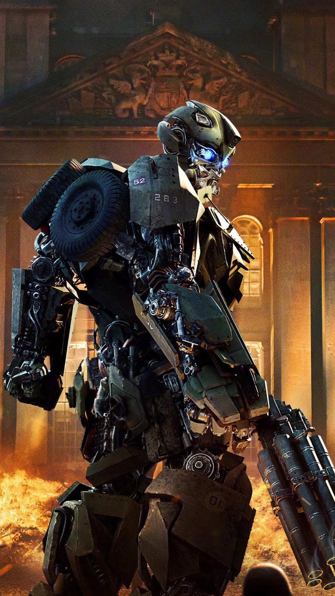 Download mobile wallpaper Transformers, Robot, Movie, Bumblebee (Transformers), Transformers: The Last Knight for free.