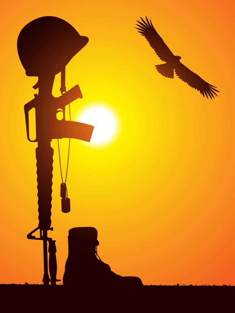 Download mobile wallpaper Military, Rifle, Fallen Soldier for free.