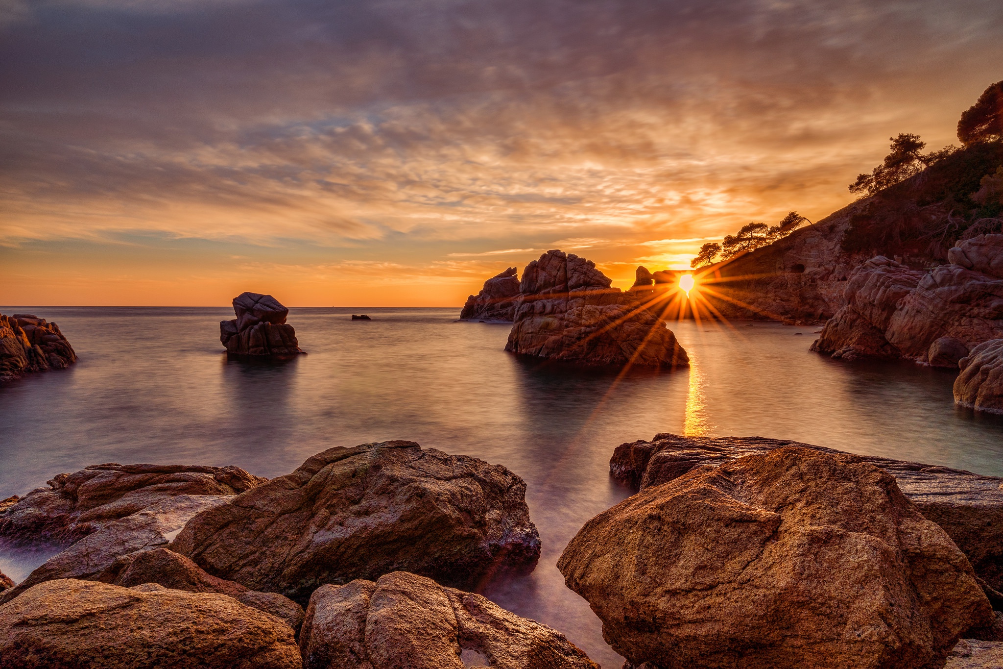 Free download wallpaper Nature, Horizon, Ocean, Sunrise, Earth on your PC desktop