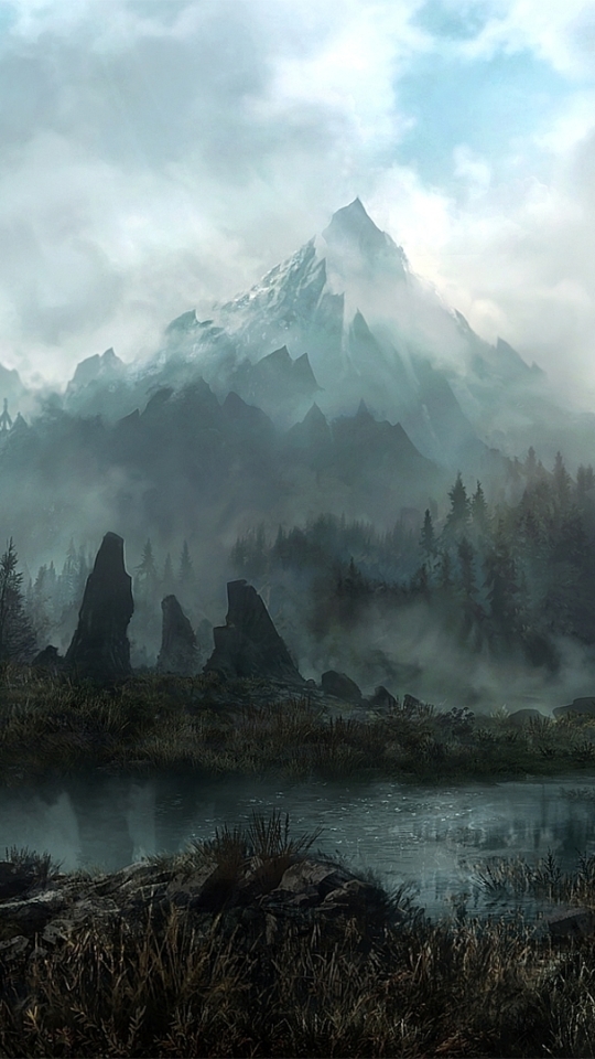 Скачати мобільні шпалери Пейзаж, Гора, Відеогра, The Elder Scrolls V: Skyrim, The Elder Scrolls безкоштовно.